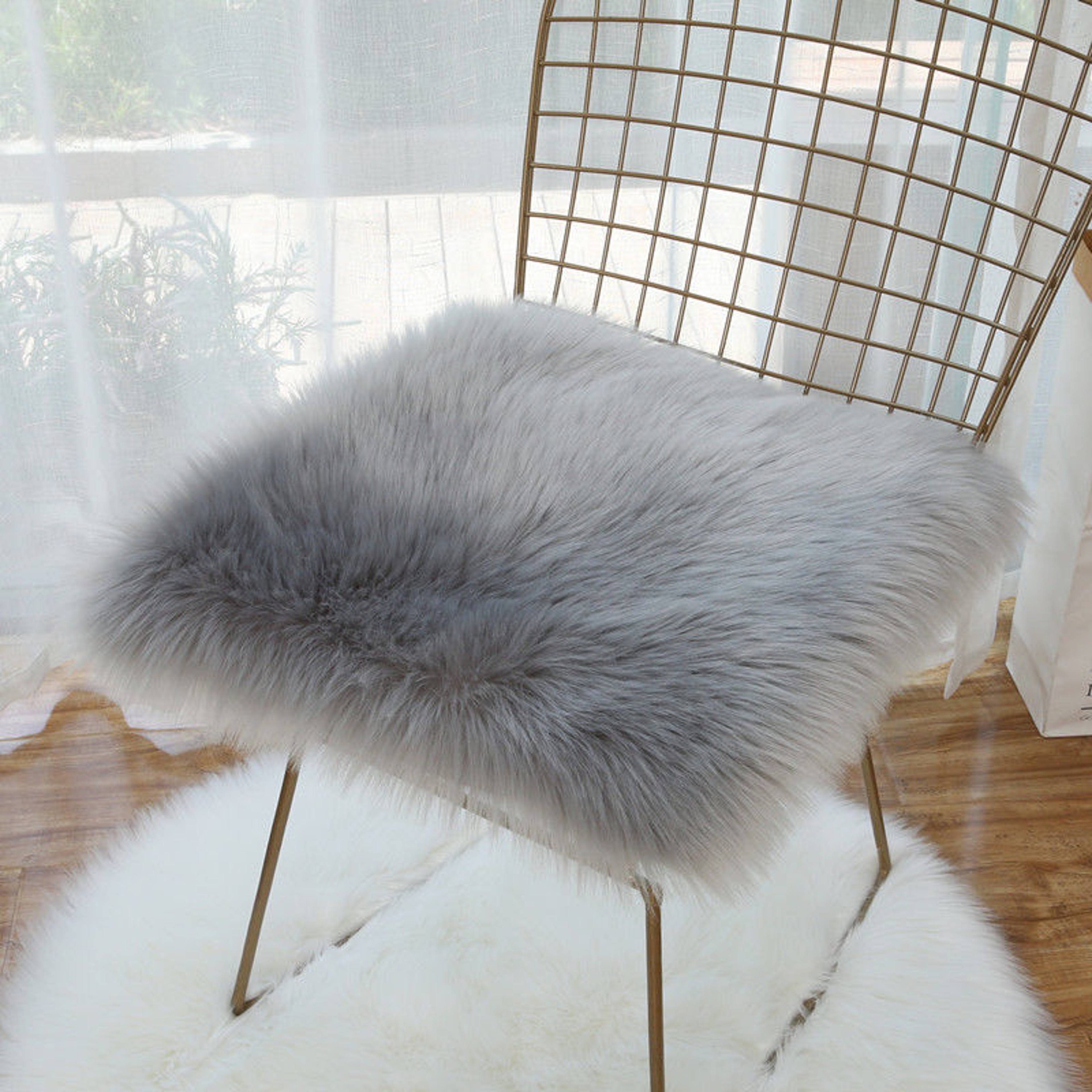 Soft Plush Square Chair Cushion With NonSlip Backing 13