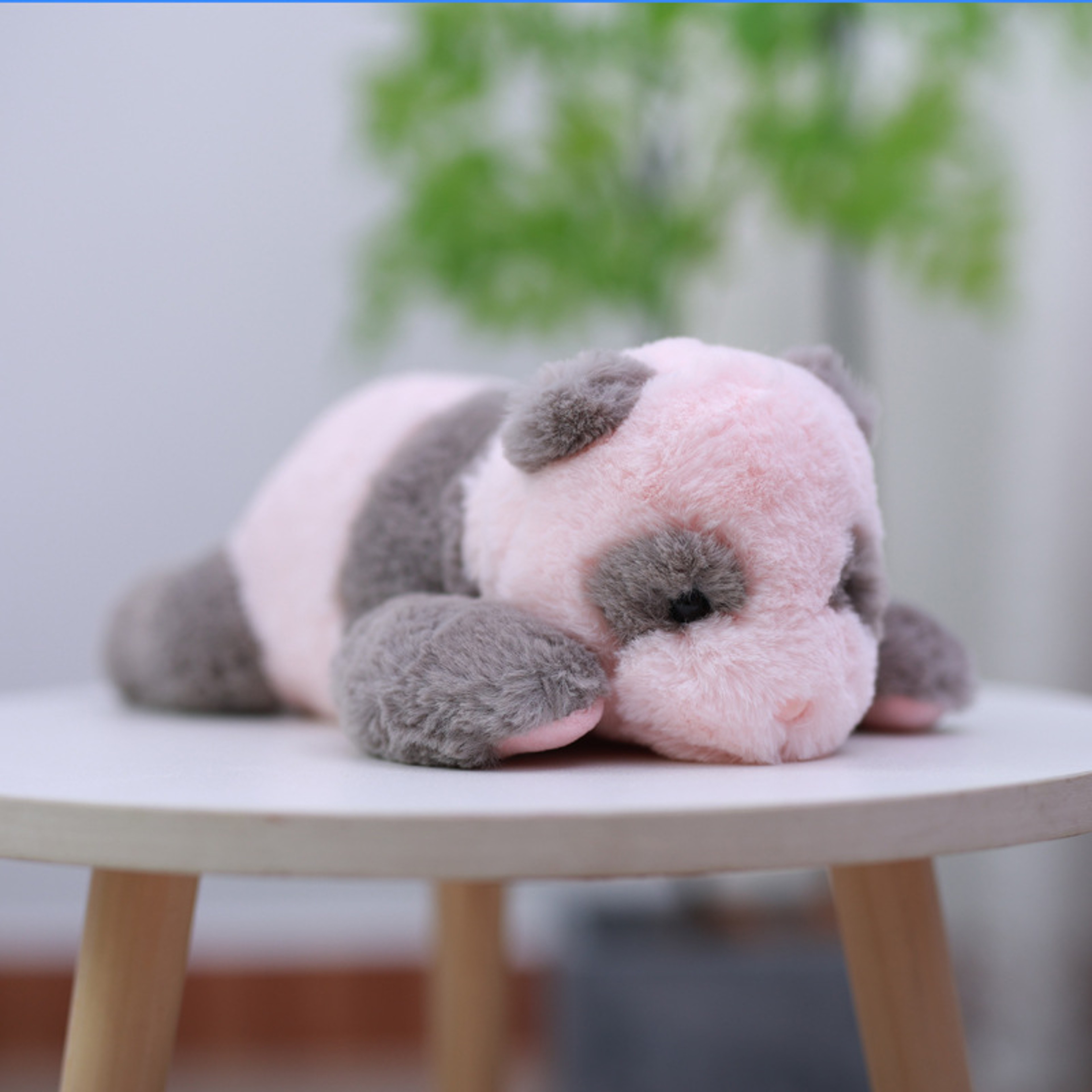 Cute Pink Baby Panda Cushion  Soft Cartoon Panda Plush Pillow 2
