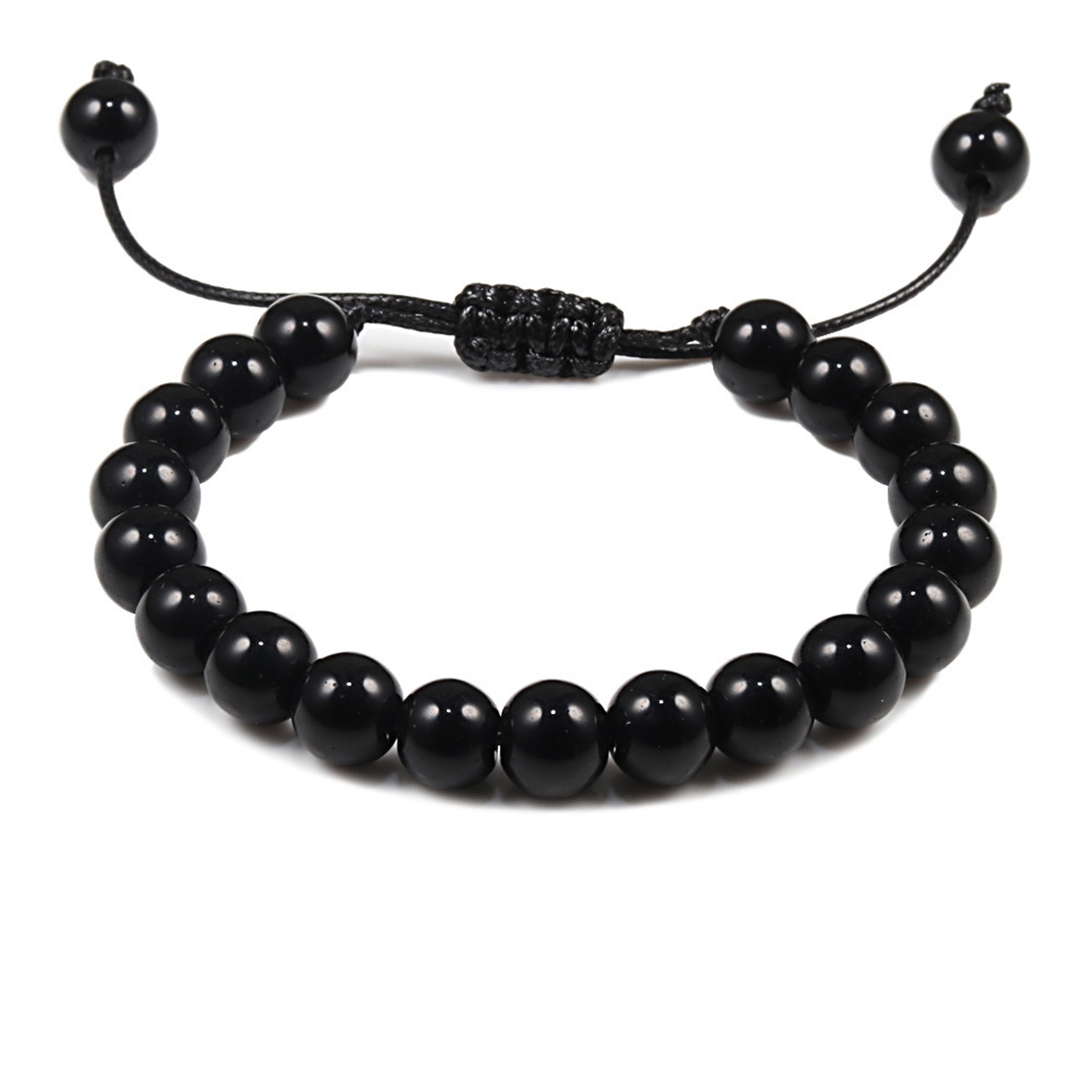 Natural Tiger Eye 8mm Beaded Bracelet With Adjustable Unisex Design 14