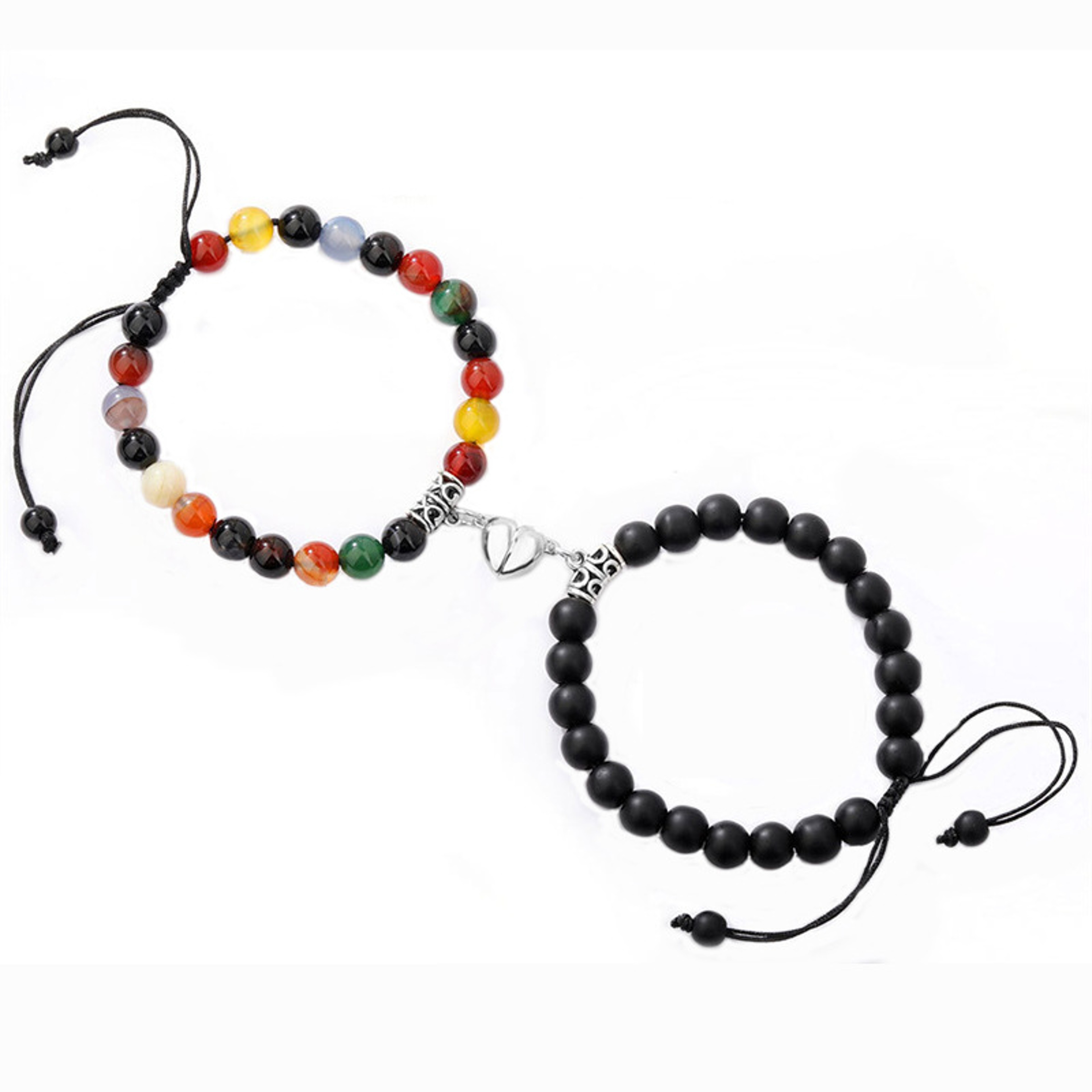 Natural Stone Heart Magnet Couple Bracelets For Lovers And Friends 1