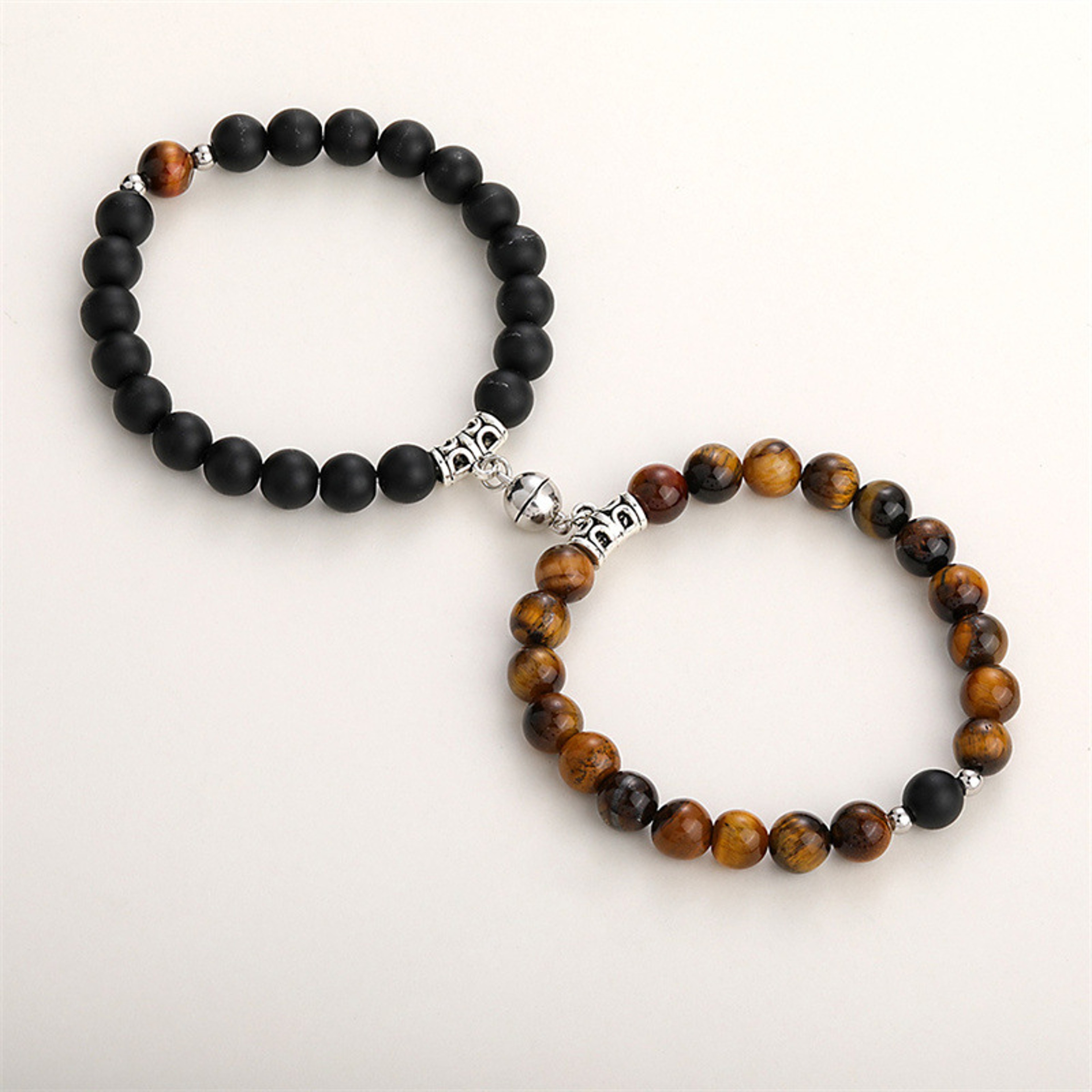 Natural Stone Heart Magnet Couple Bracelets For Lovers And Friends 19