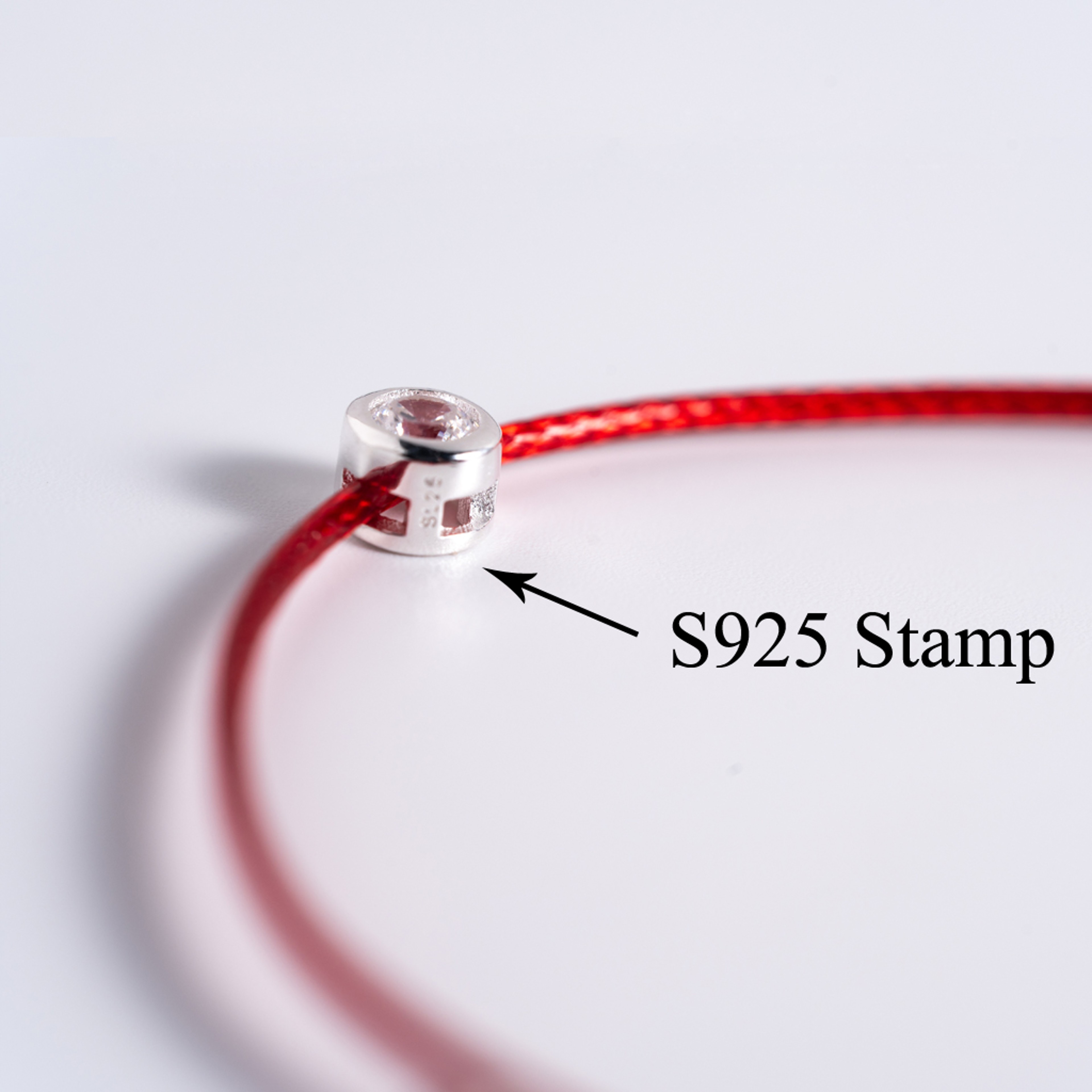 925 Sterling Silver Red Thread Bracelet For Women Adjustable Minimalist Jewelry 3