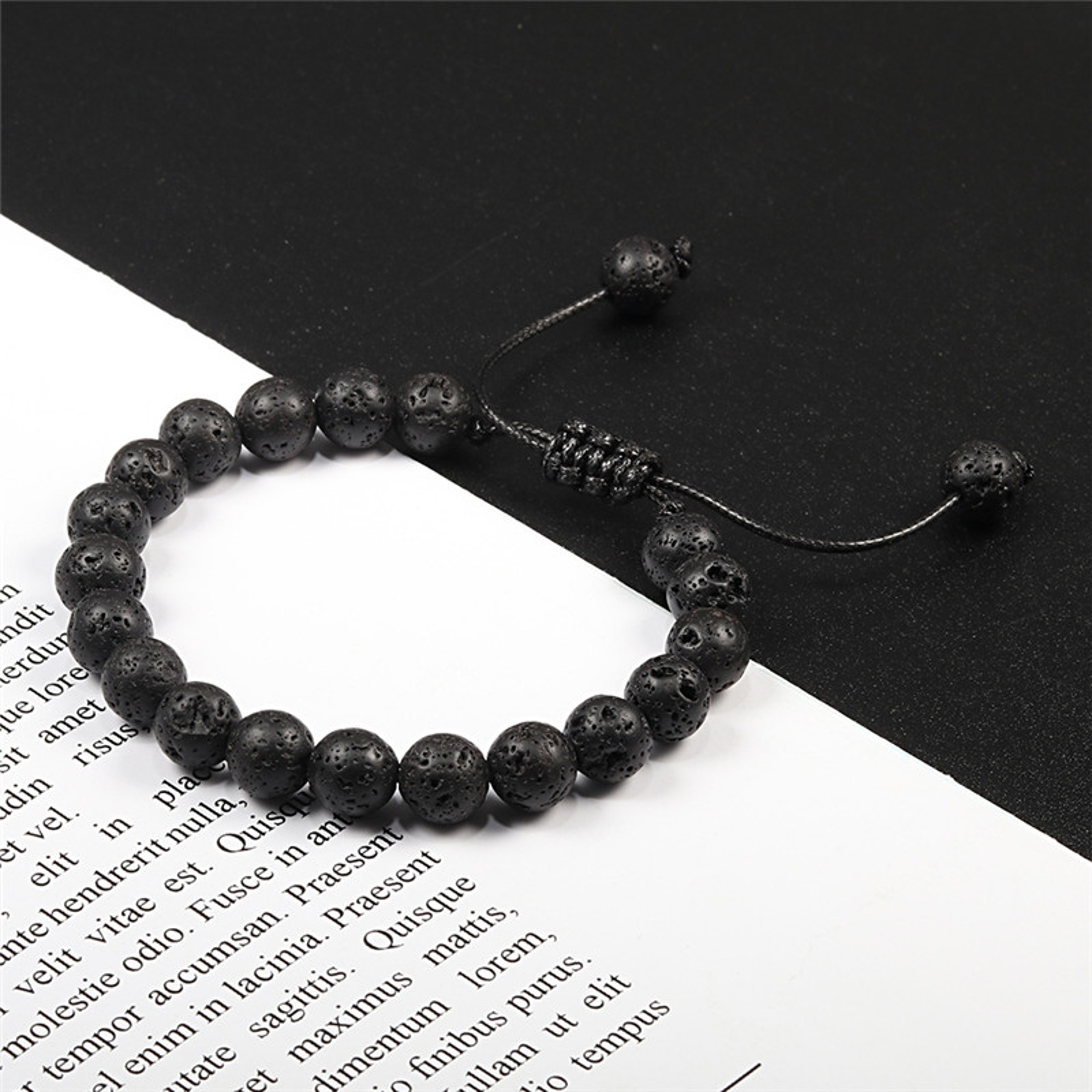 Adjustable Couples Bracelets With 8mm Beads And Braided Macrame Design 3
