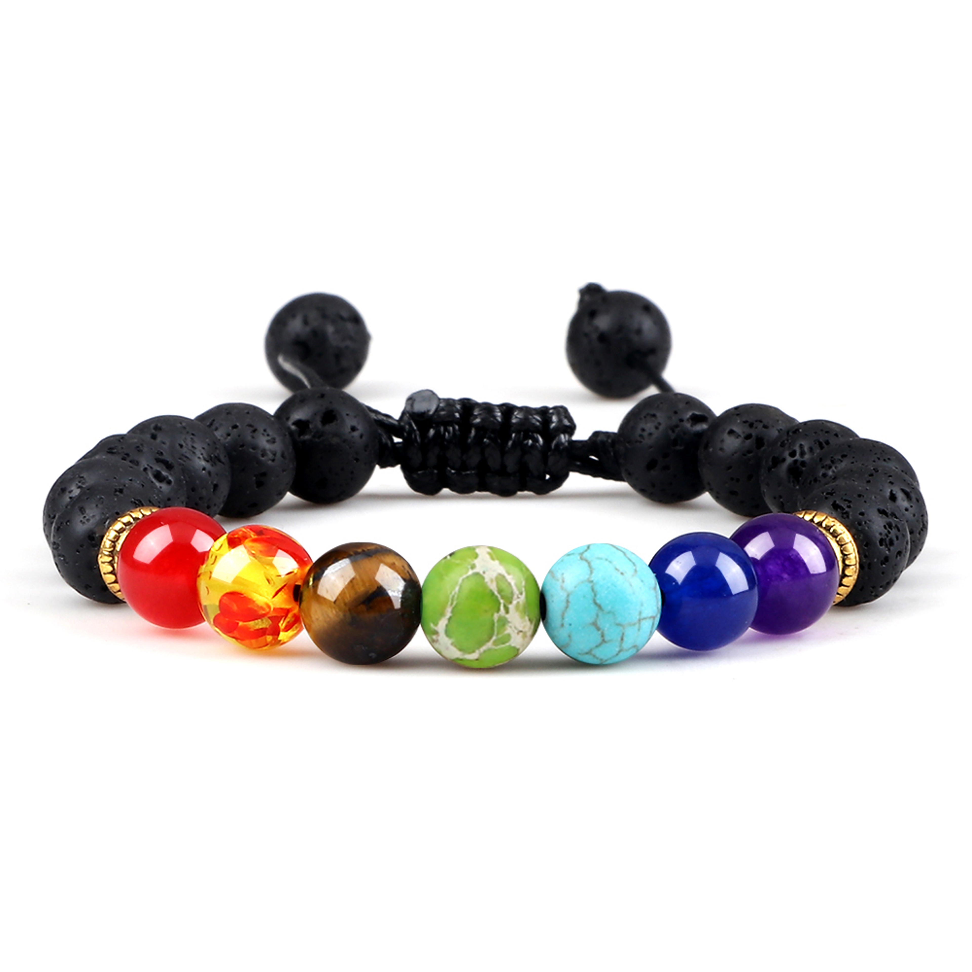 Adjustable Couples Bracelets With 8mm Beads And Braided Macrame Design 7