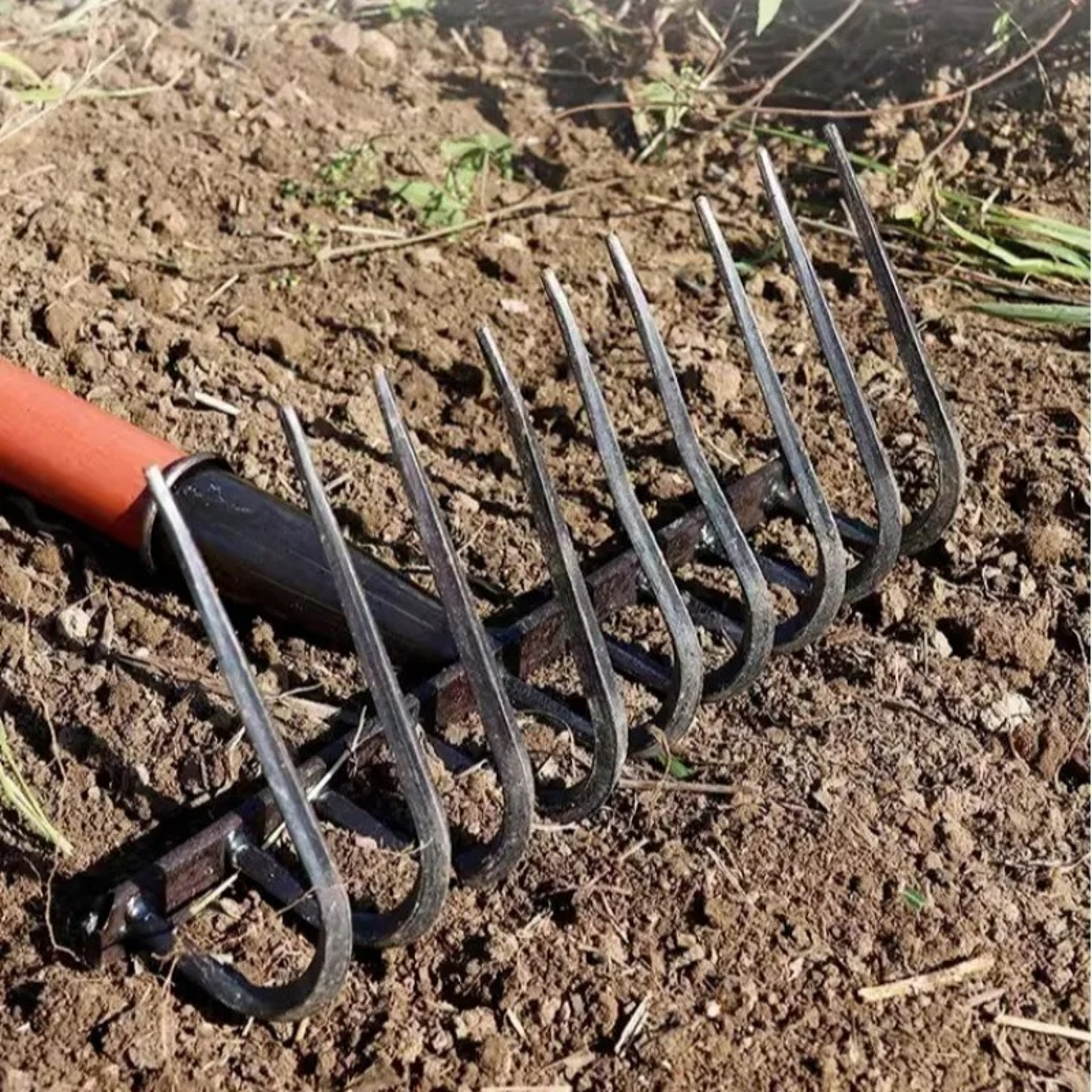 9-Tooth Manganese Steel Garden Rake for Soil Cultivation – view 5
