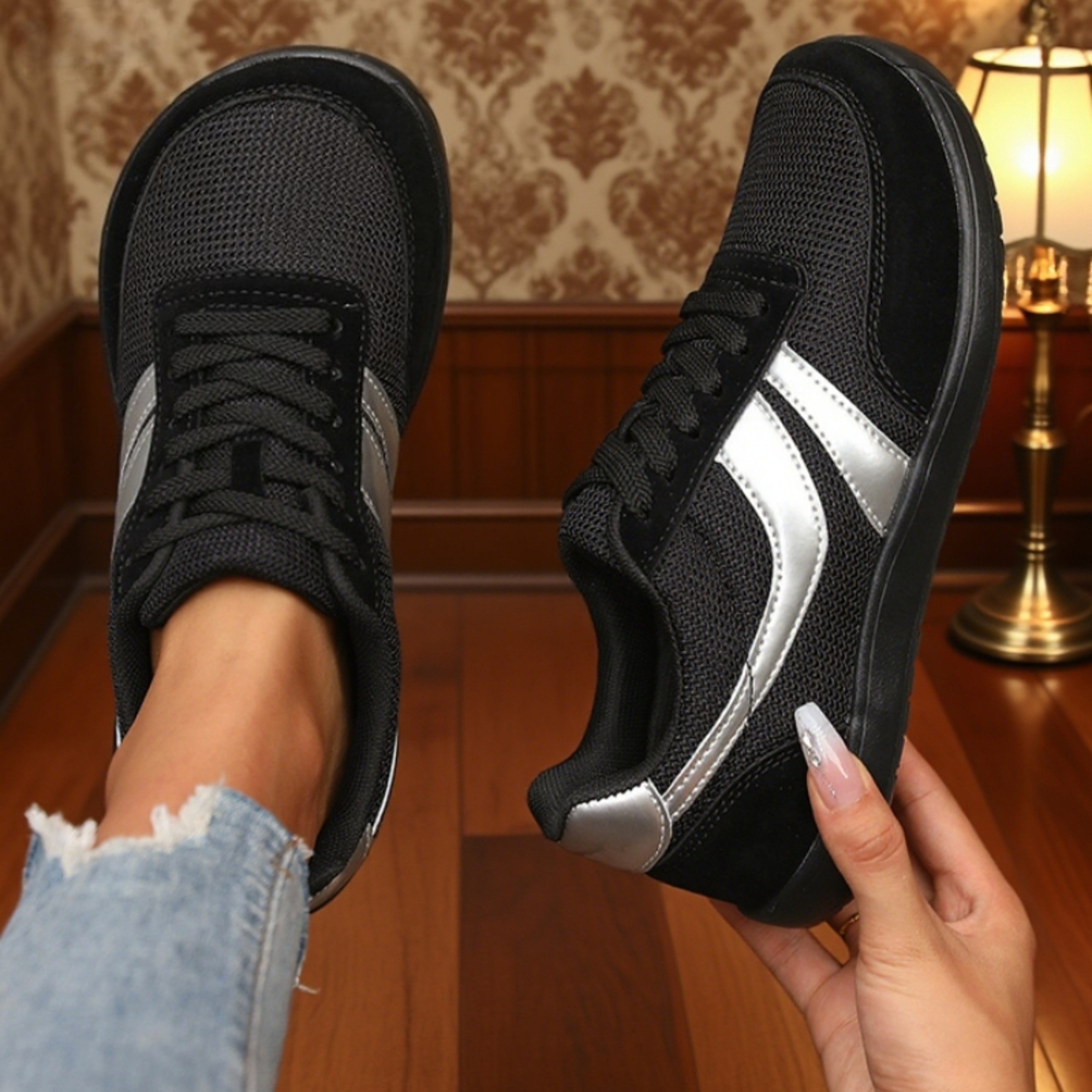 Womens Barefoot Sneakers With Wide Toe Box And Breathable Mesh Upper 5