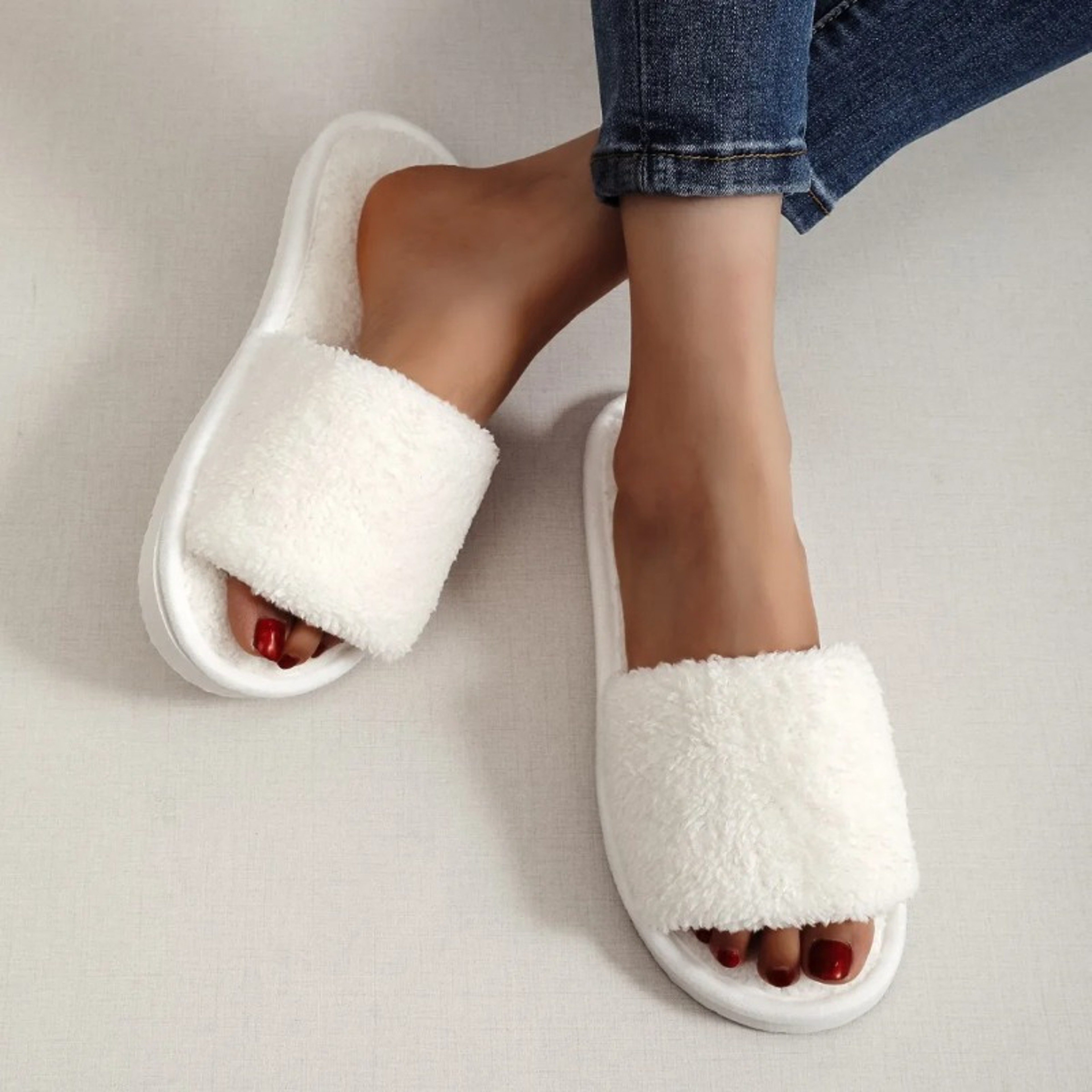 Women's Plush Faux Fur Slippers with Soft Lining and Lightweight EVA Soles – view 1