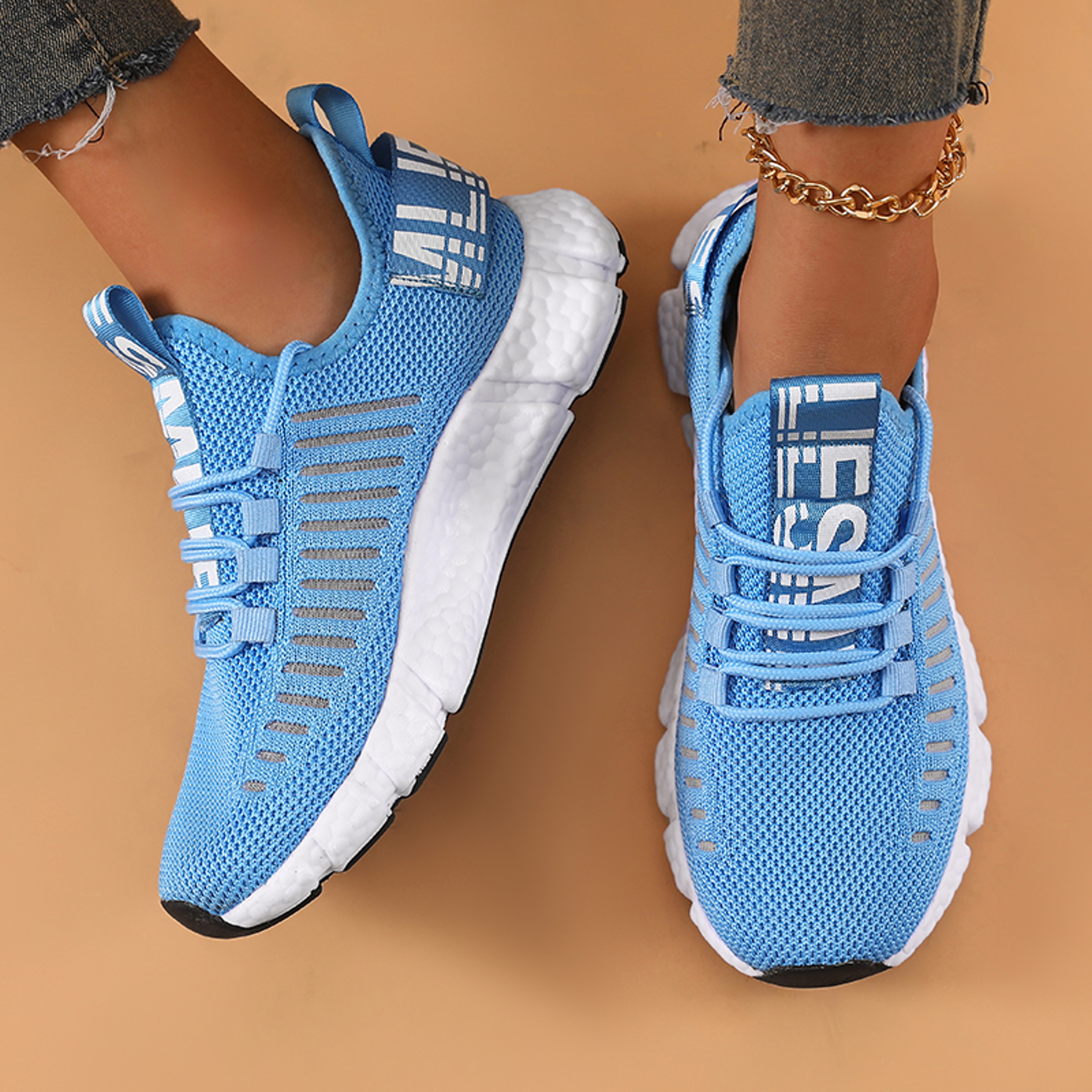 Lightweight Breathable LaceUp Sneakers With Air Mesh Upper And EVA Insoles 3
