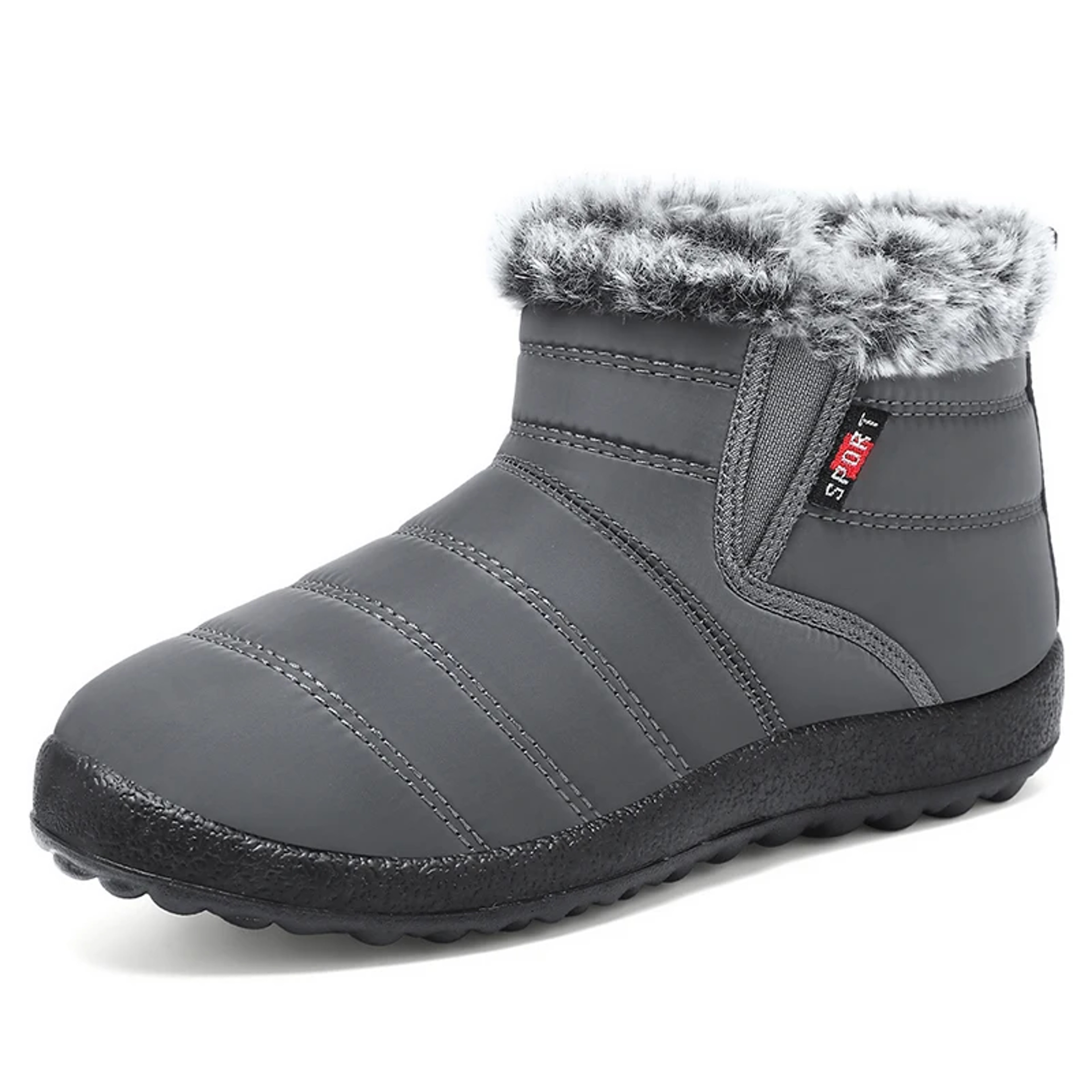 Womens Winter Ankle Snow Boots With Fleece Lining And SlipOn Design 0