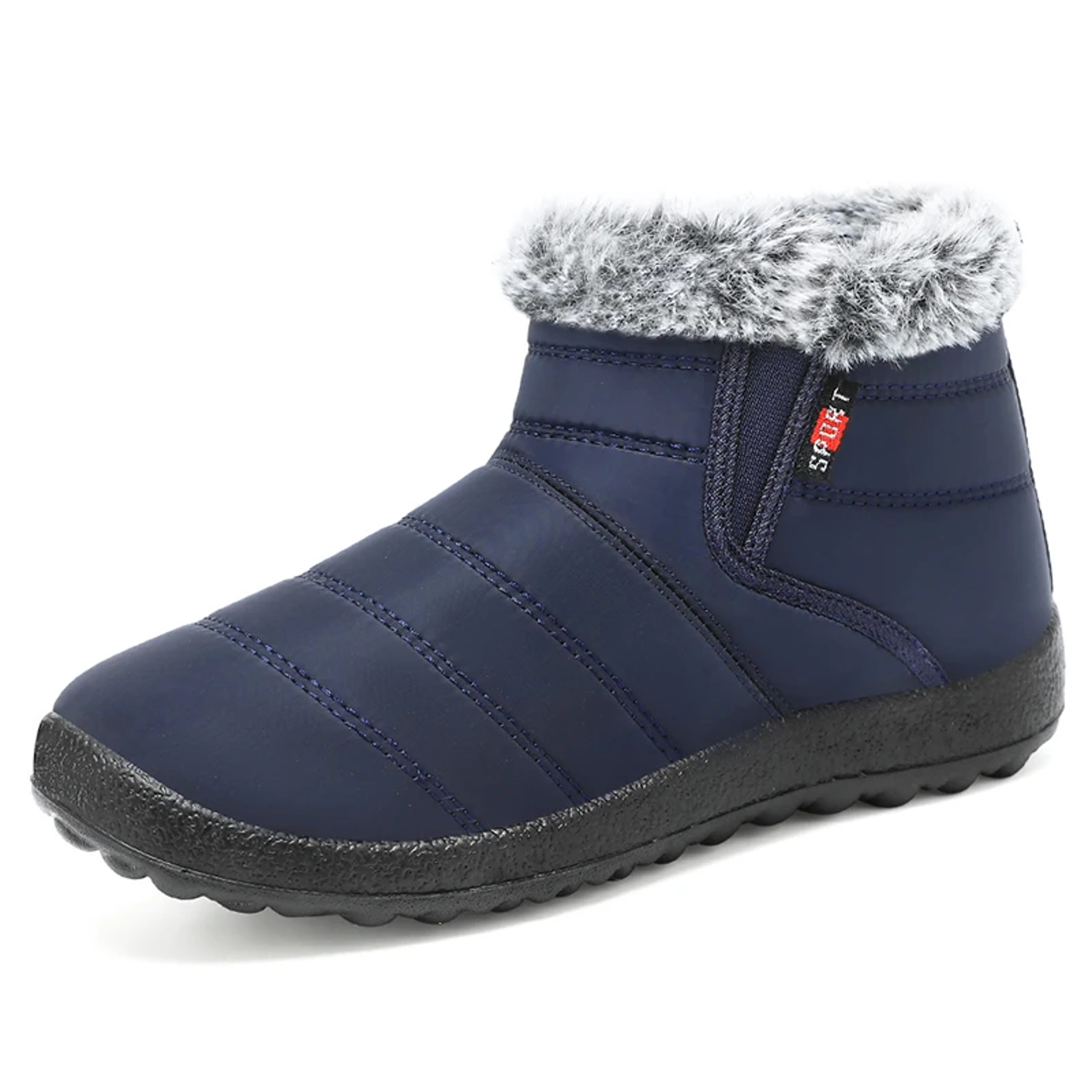 Womens Winter Ankle Snow Boots With Fleece Lining And SlipOn Design 8