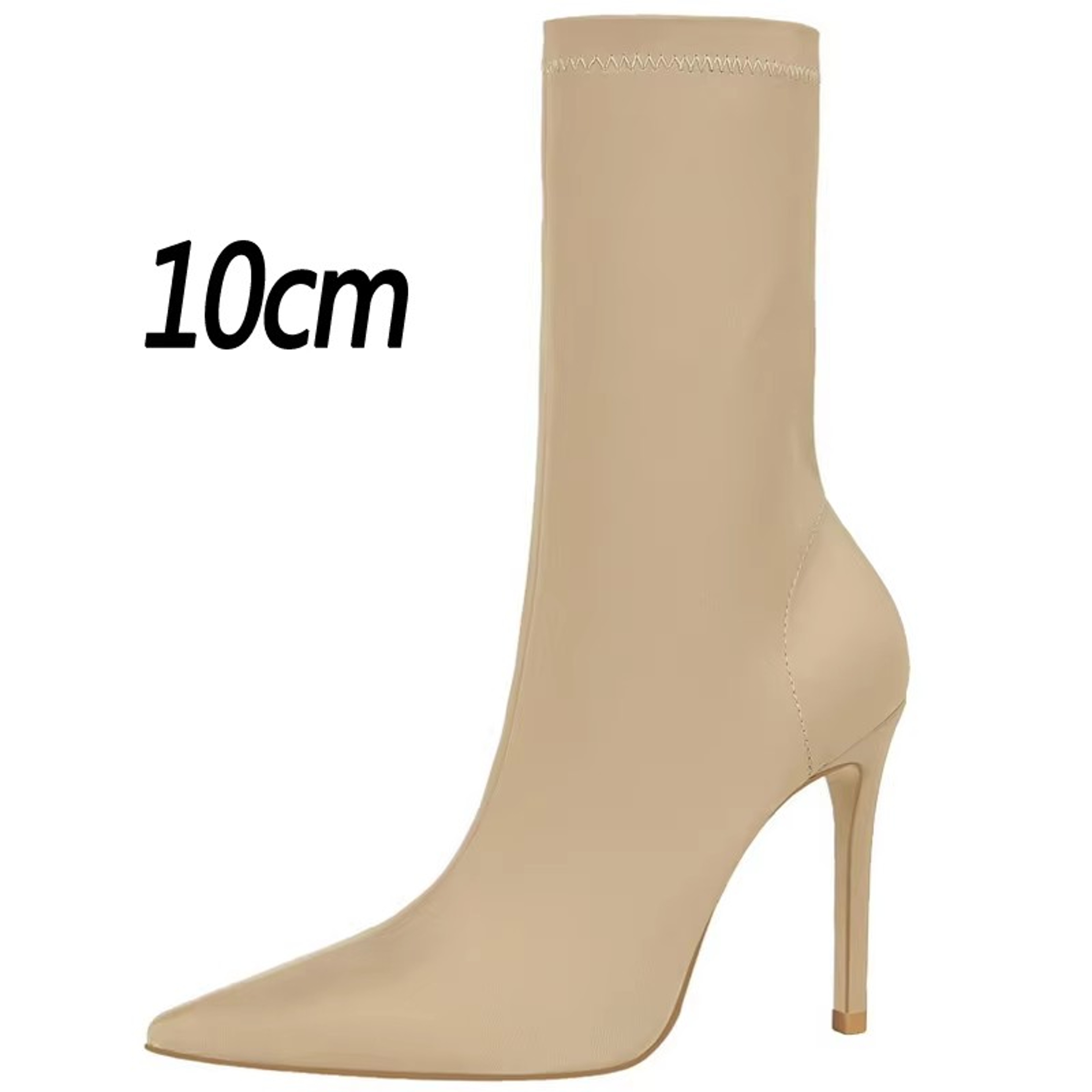 Women's Pointed Toe Ankle Boots with Stretch Fit and Stiletto Heels – view 9