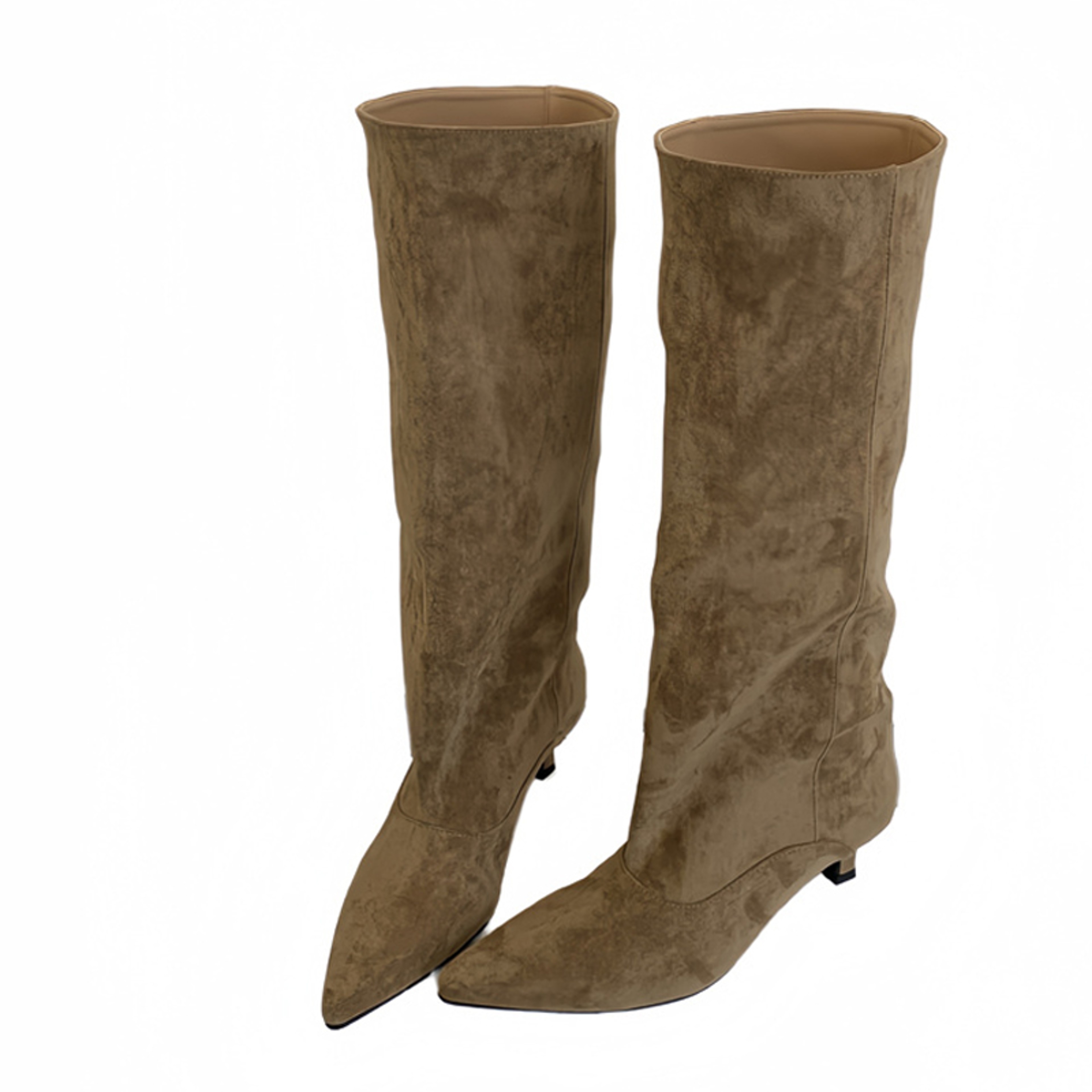 Women's Knee-High Boots with Pointed Toe and Thin Heels – view 6