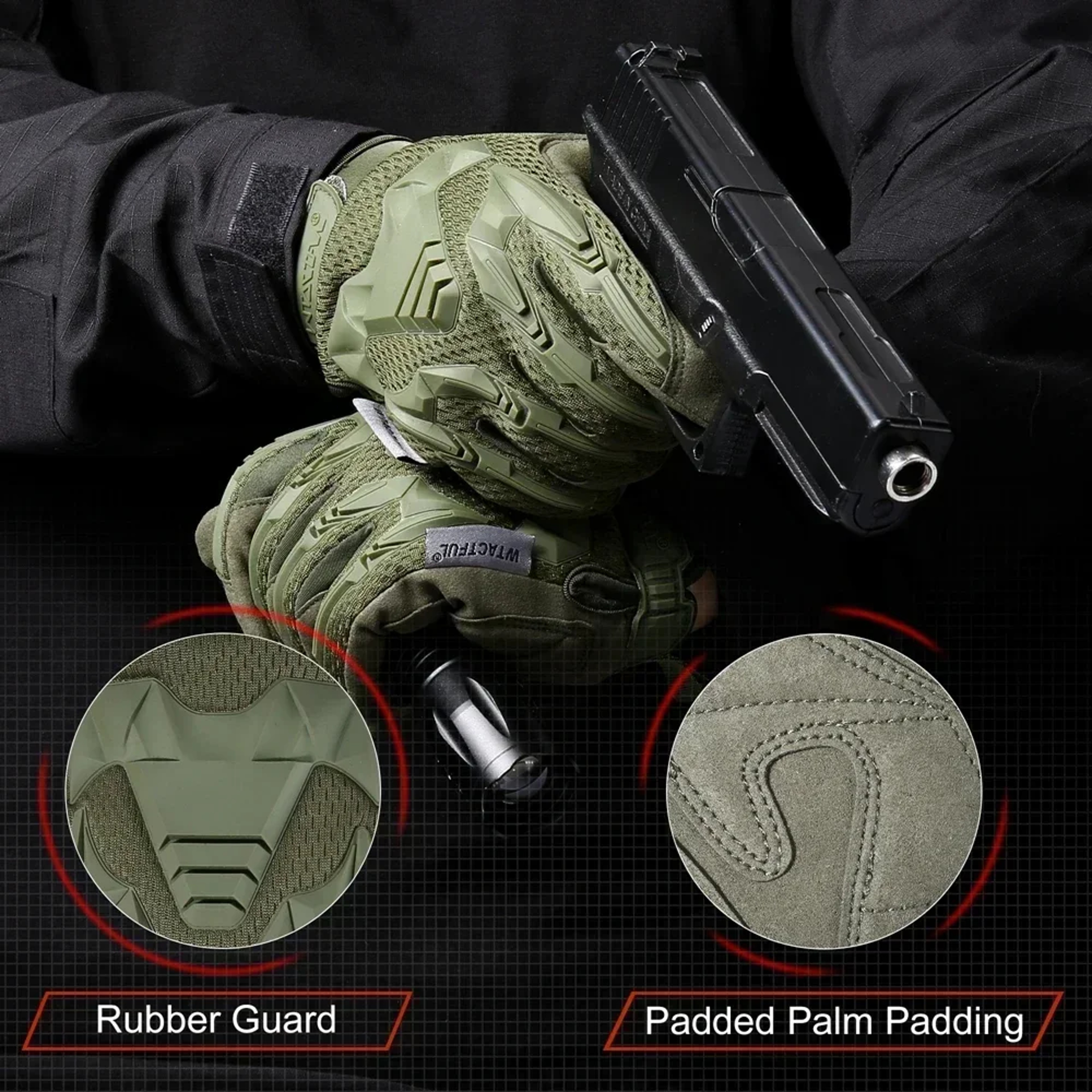 Full Finger Touchscreen Tactical Gloves With NonSlip Grip For Outdoor Sports 4