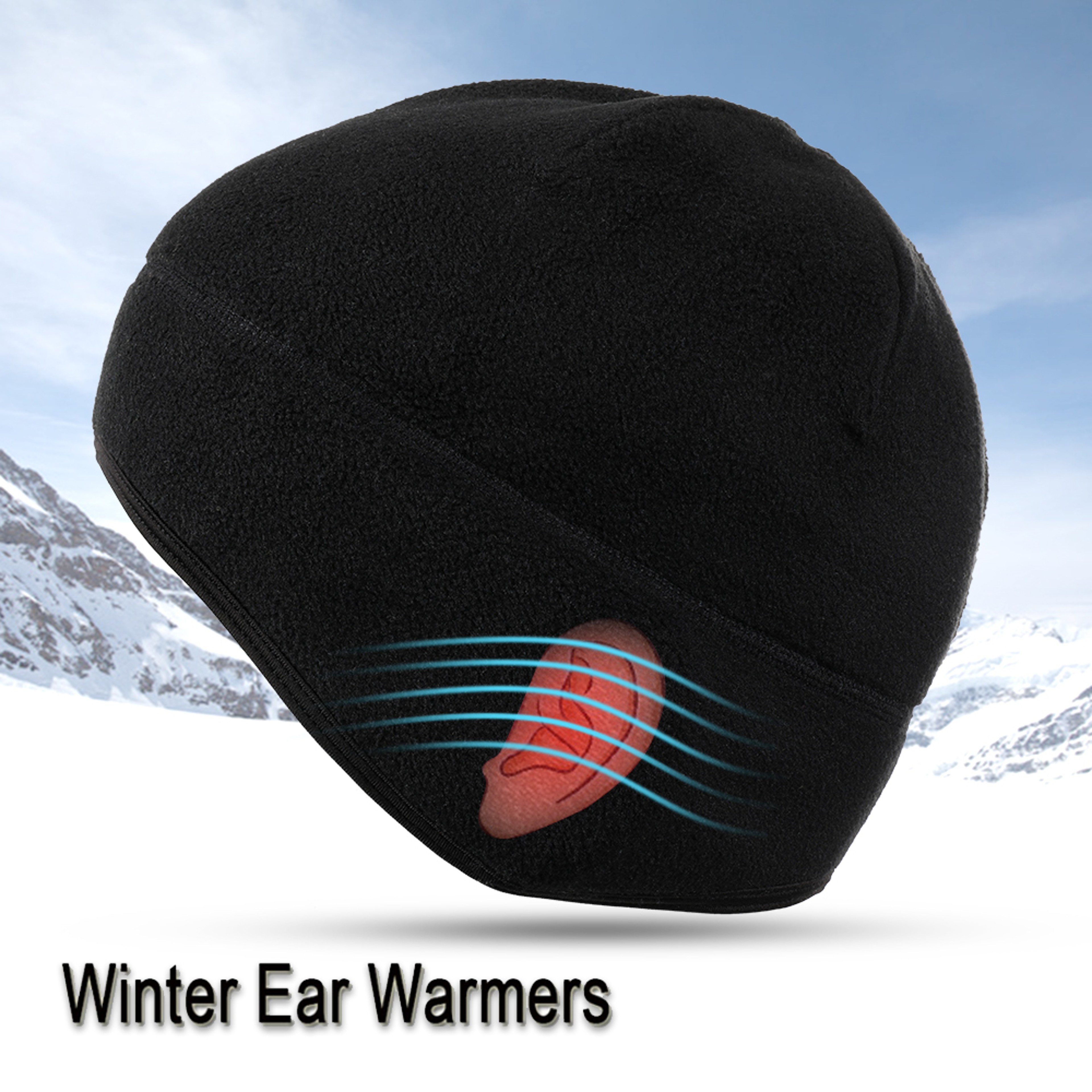 Winter Thermal Running Beanie Windproof Soft Ear Warmer Cap For Outdoor Sports 3