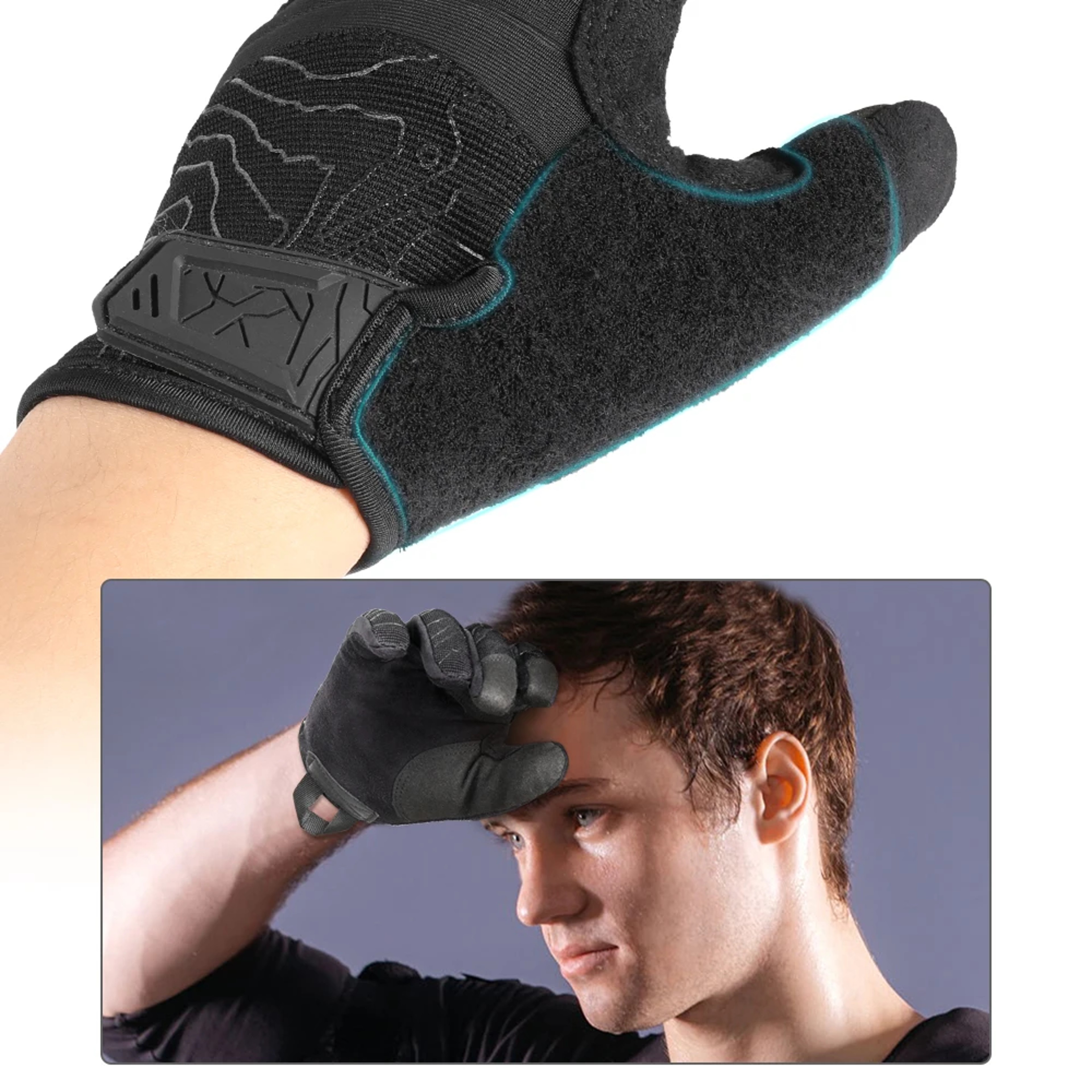 Full Finger Touchscreen Cycling Gloves With NonSlip Grip And Shock Absorption 2