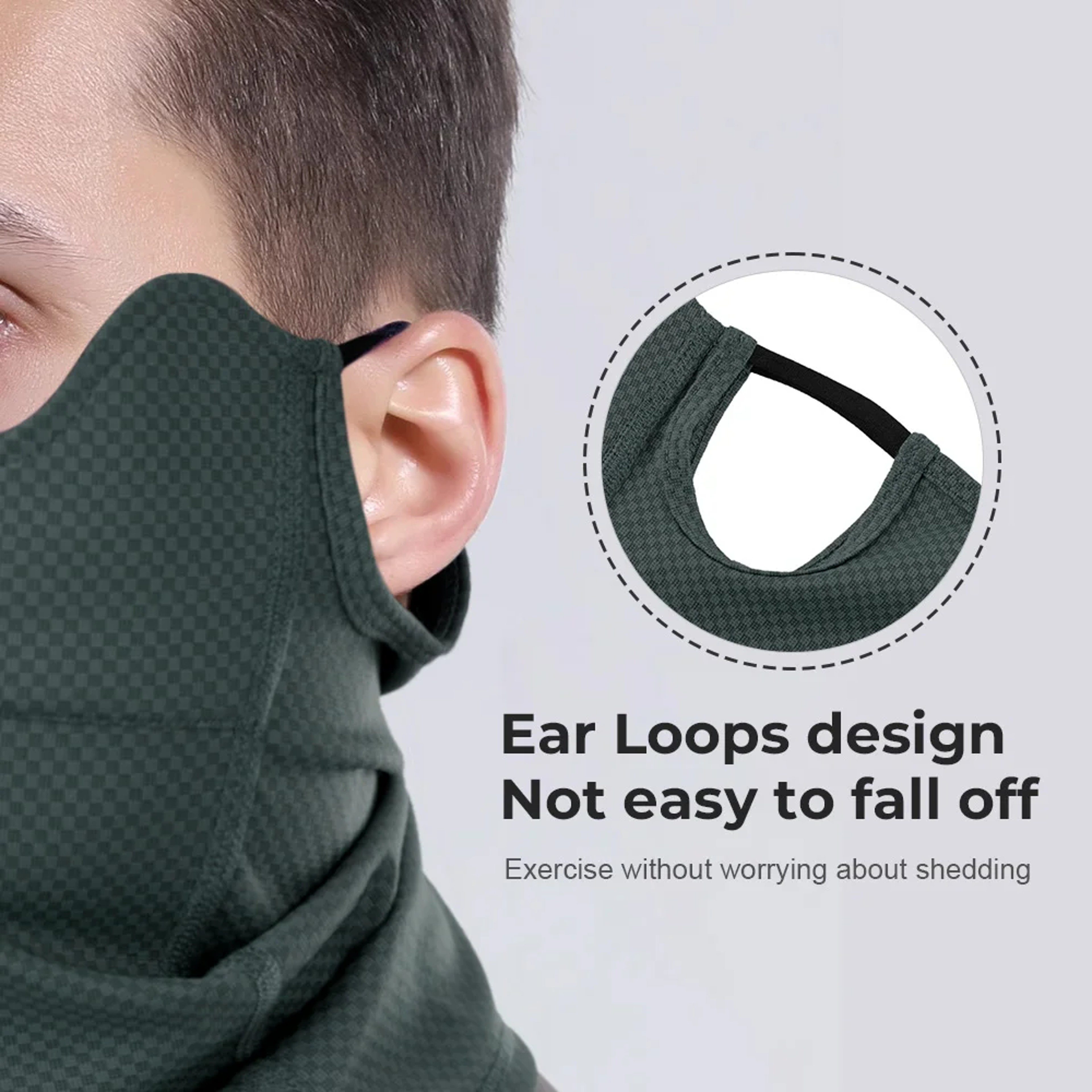 UPF50 UV Protection Neck Gaiter With Cooling QuickDry Fabric And Ear Loops 5