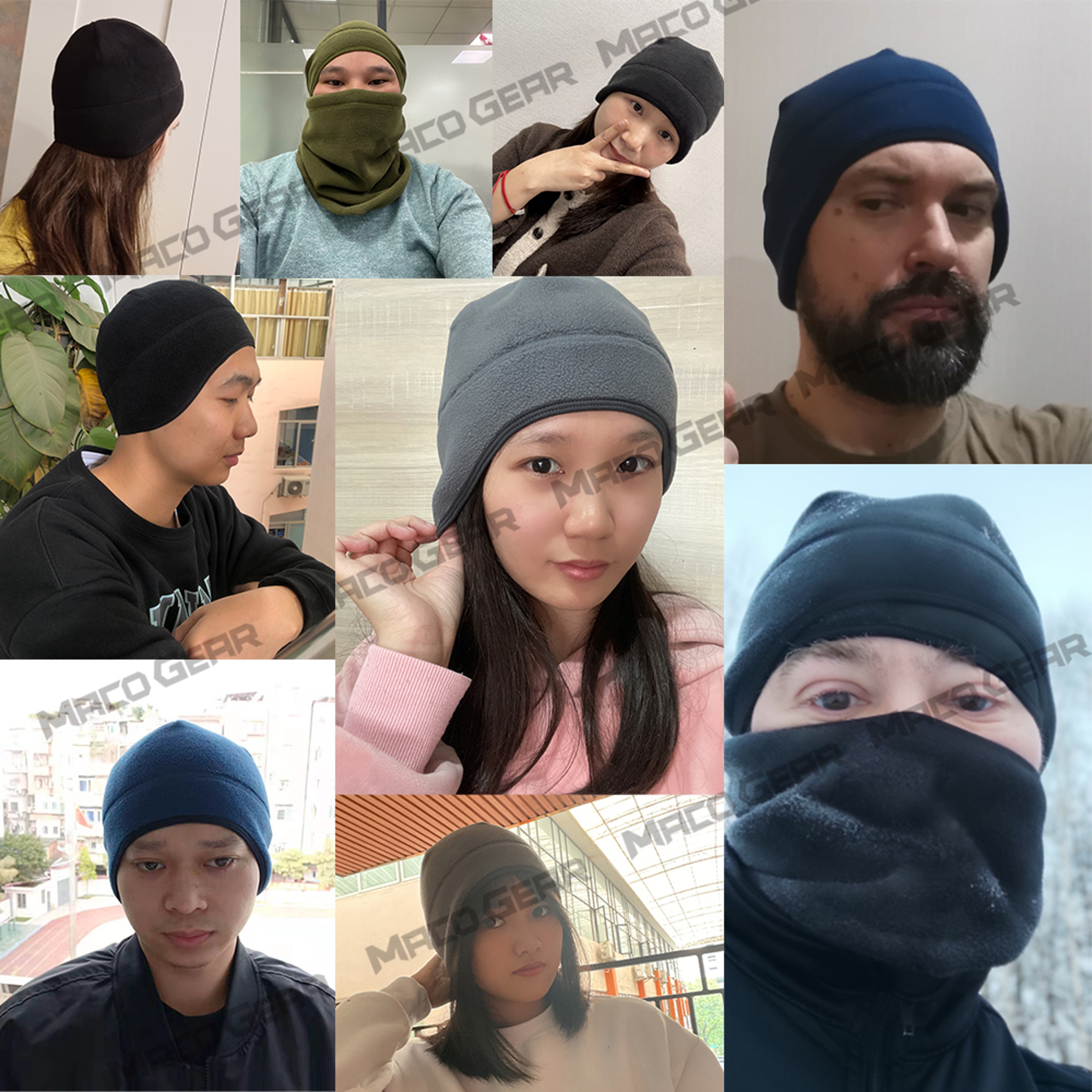 Winter Thermal Running Beanie Windproof Stretch Hat For Men And Women 1