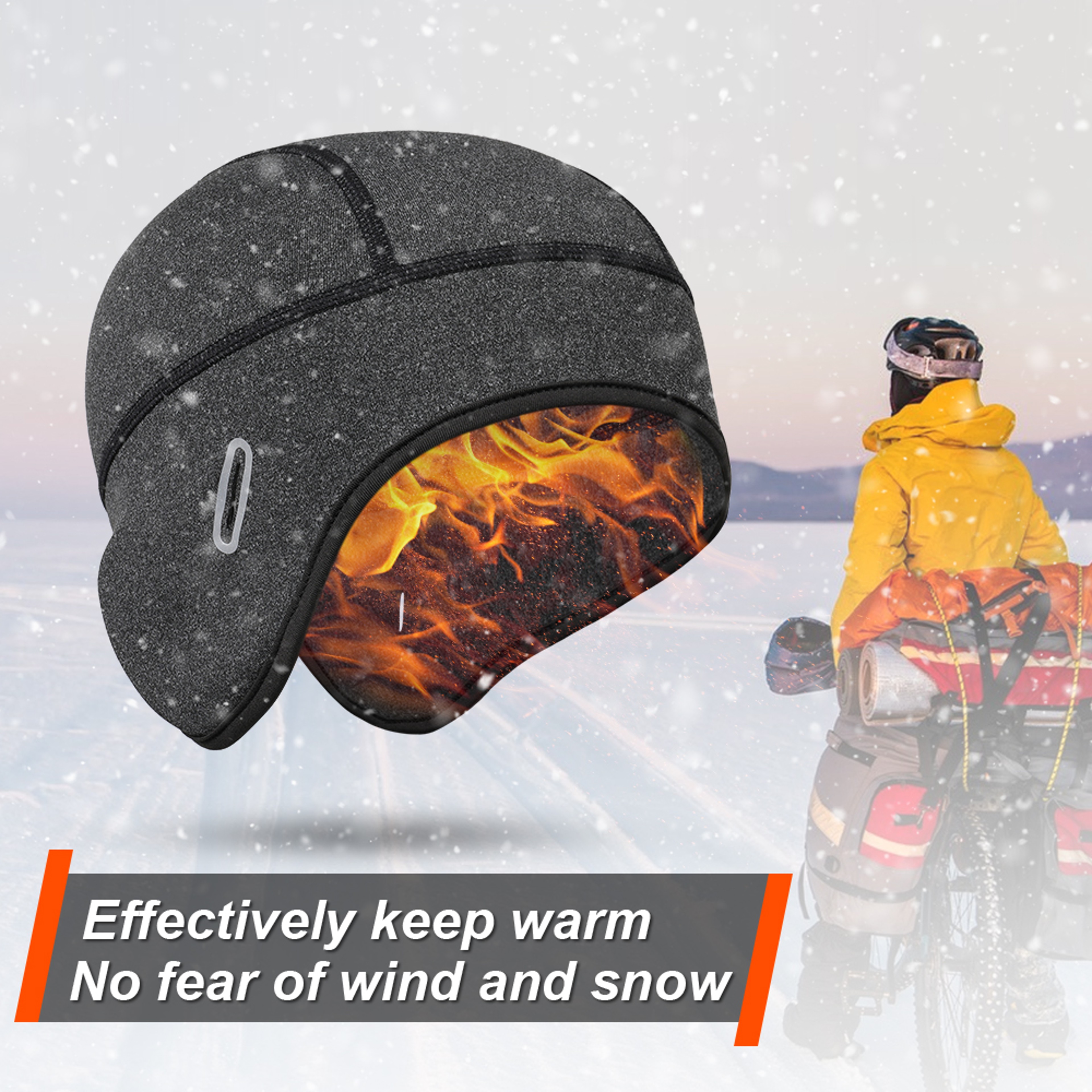Unisex Winter Running Beanie Windproof Thermal Stretch Hat For Outdoor Sports 5