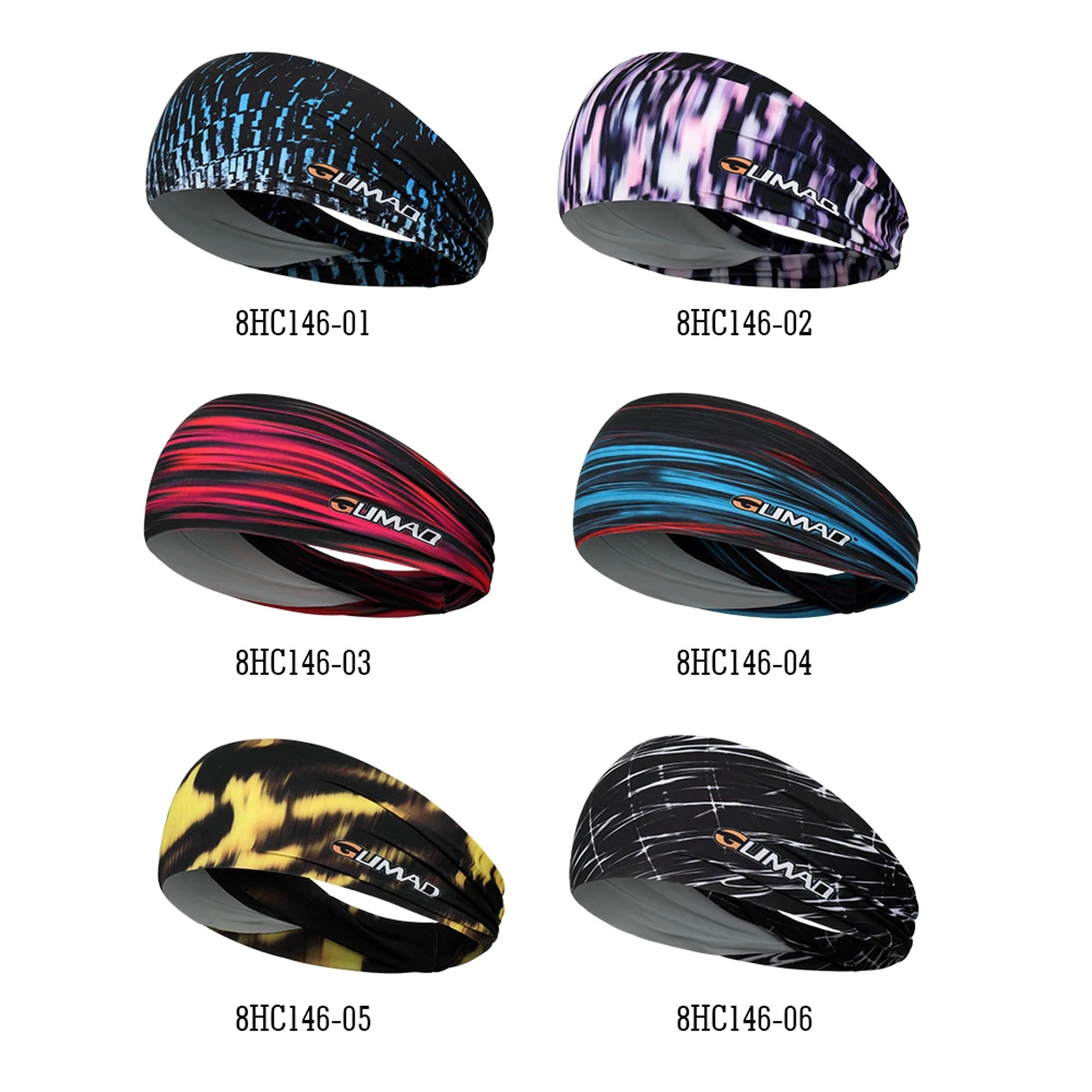 2Pack Sports Headbands Stretchable Breathable SweatWicking Hair Bands 5