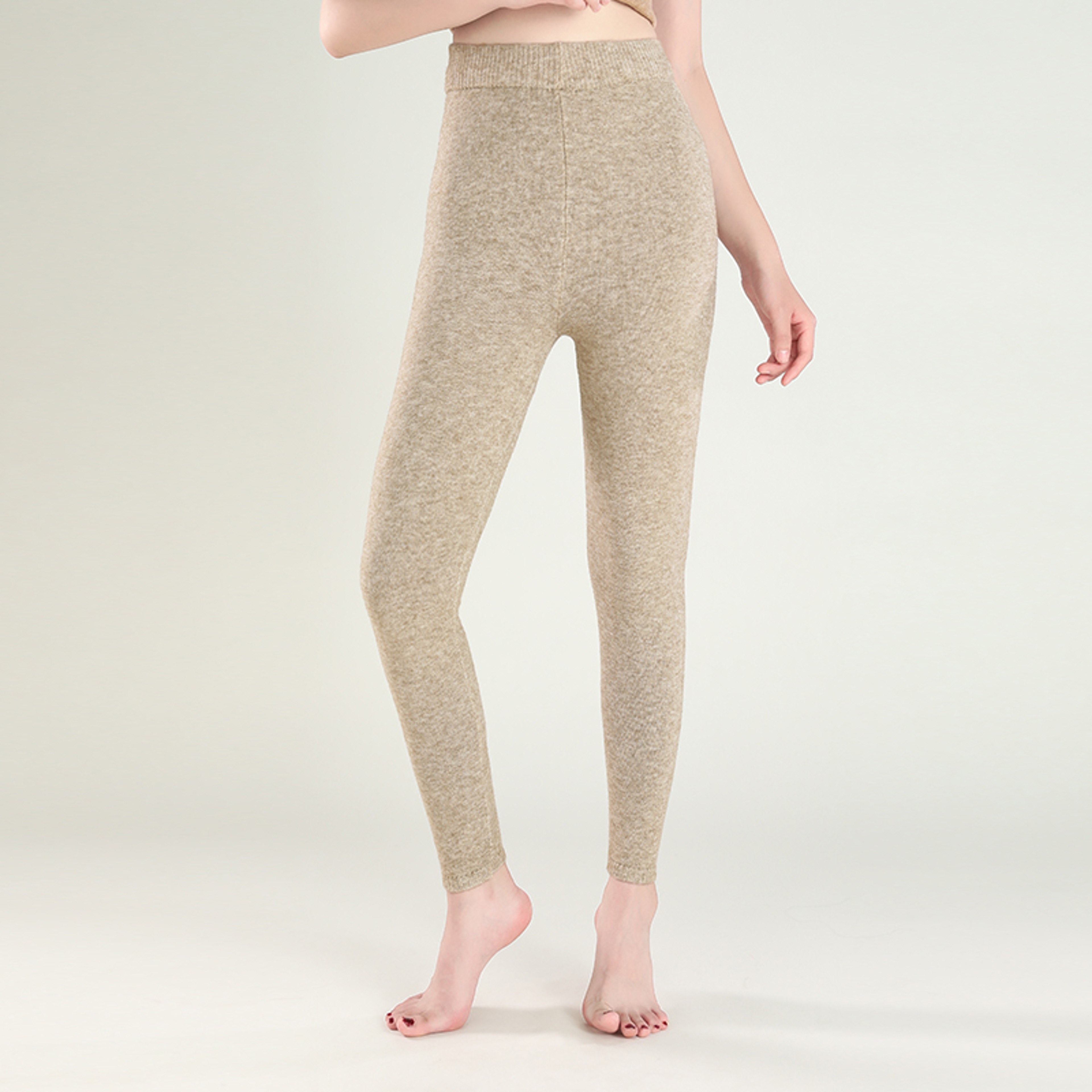 Womens Wool Leggings Slim Fit Seamless AnkleLength Winter Pants 1