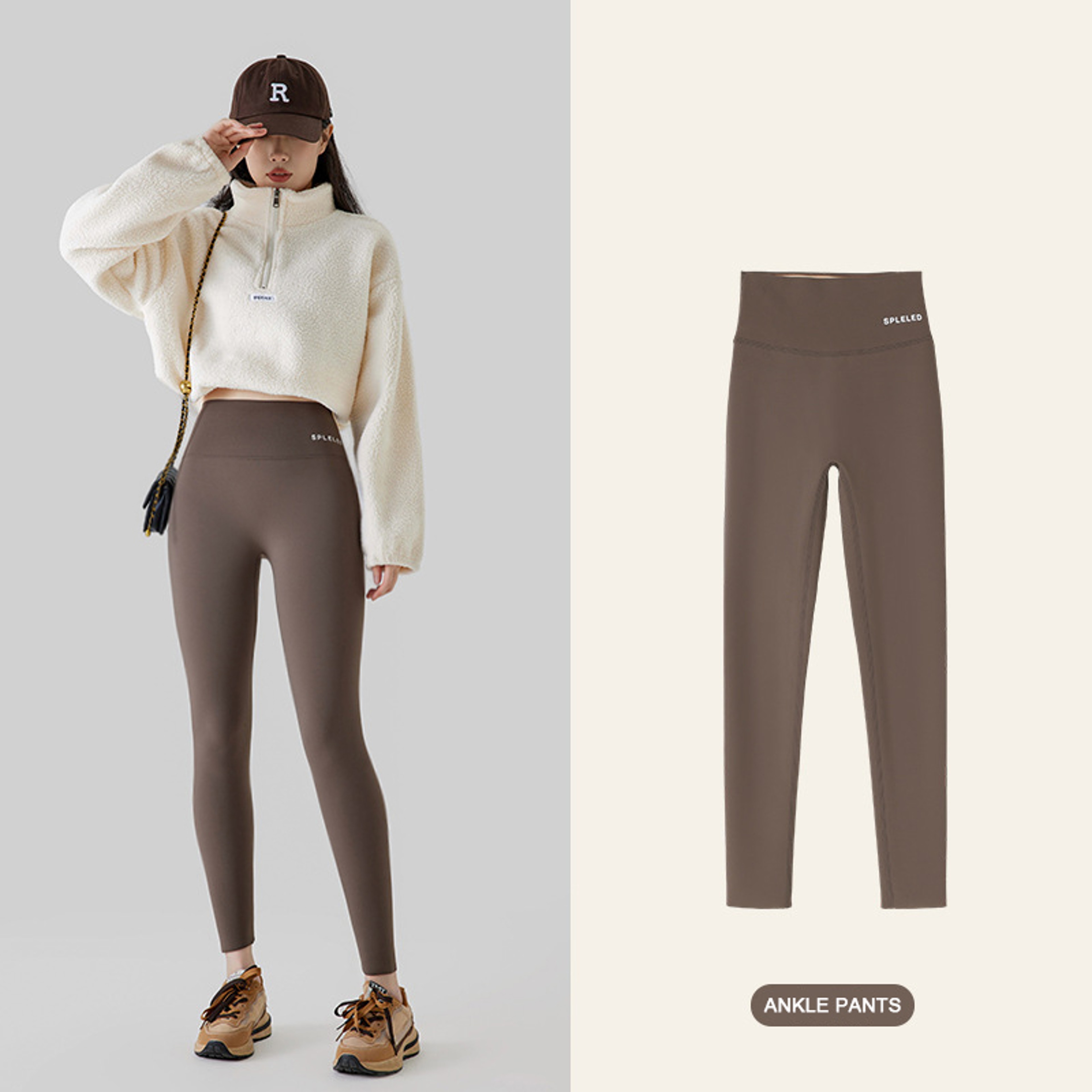 Womens High Waist Fleece Leggings Seamless Thermal Winter Pants 2