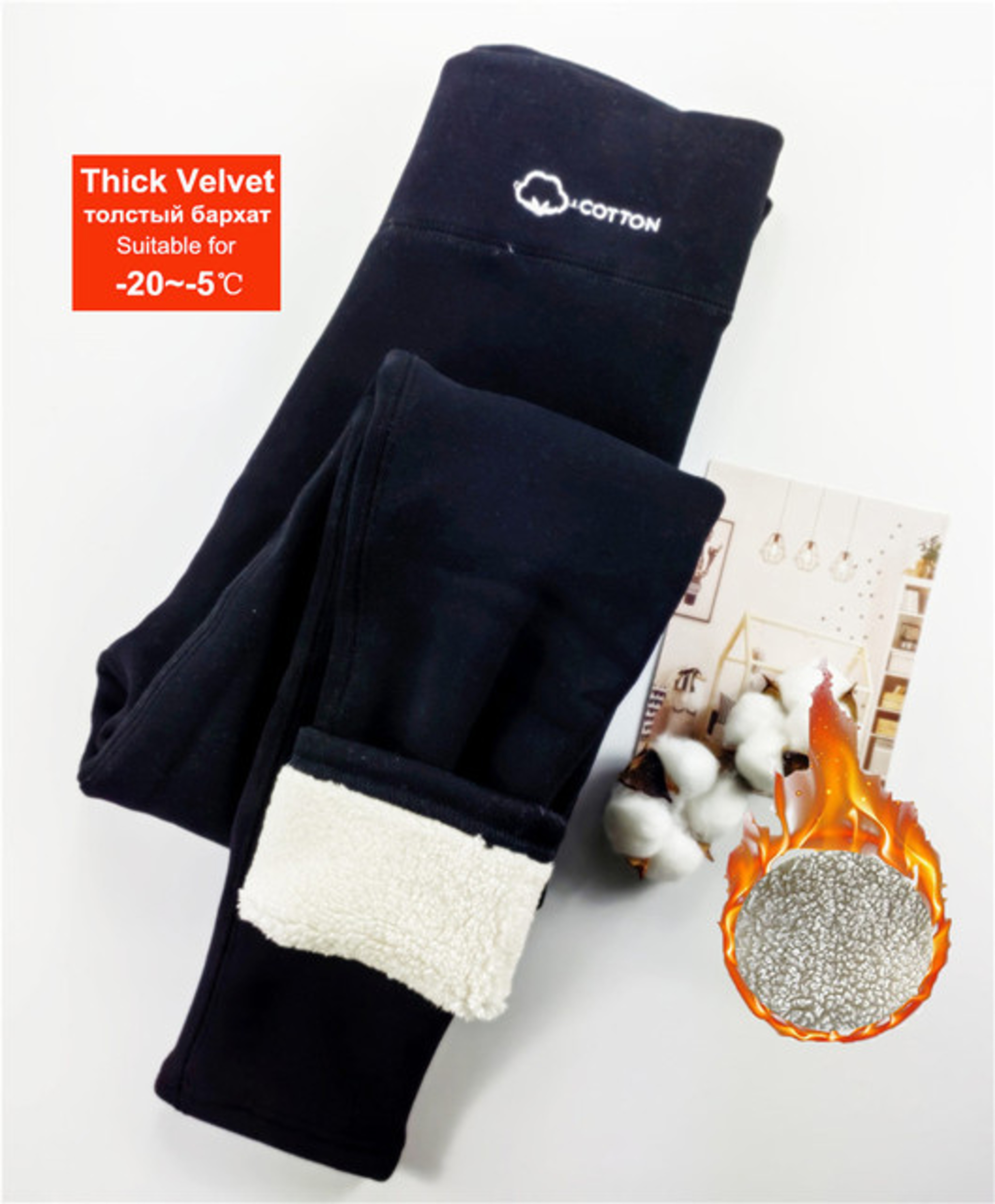 Womens High Waist Thermal Leggings With Thick Fleece Lining For Winter 0