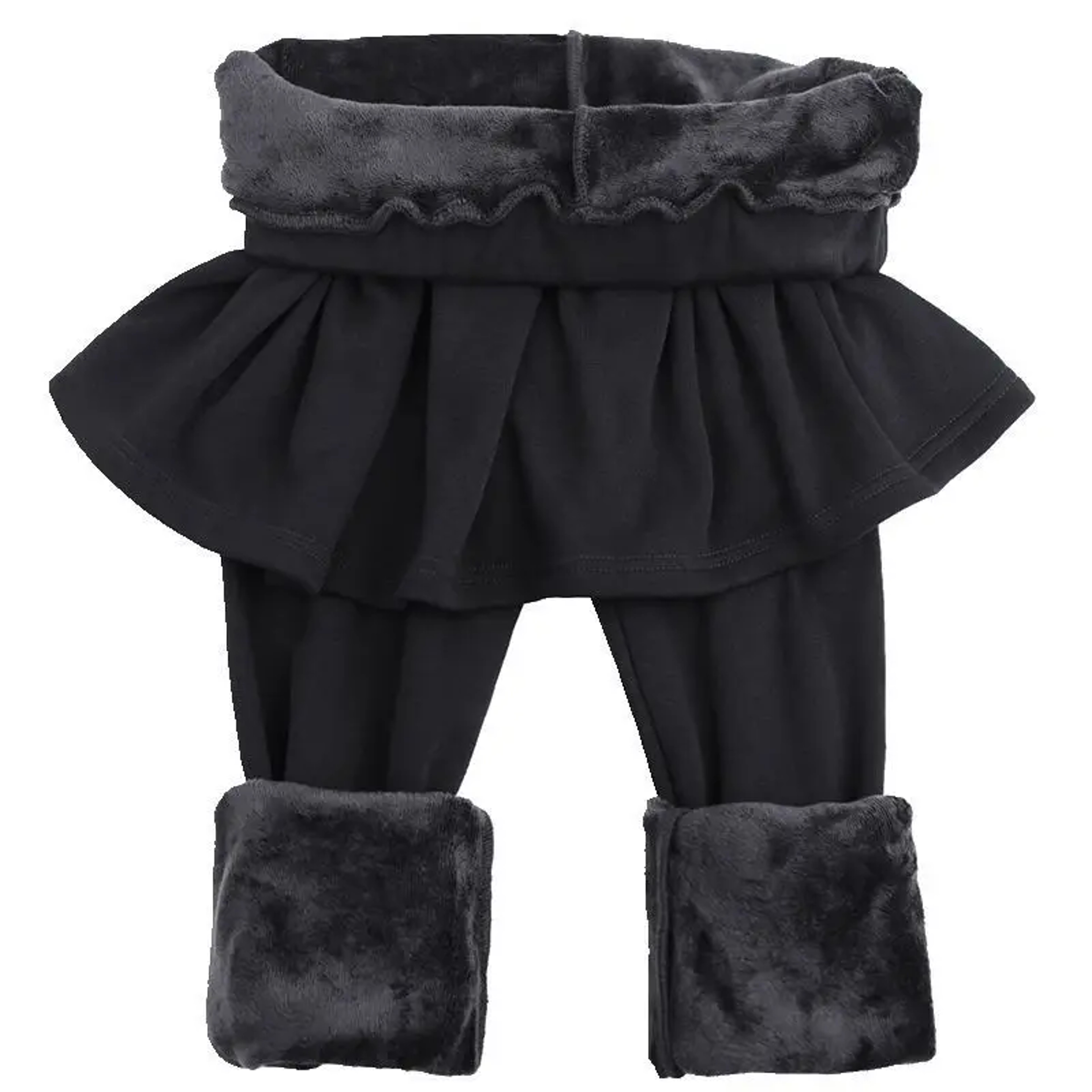 Womens Plush Thermal Leggings Mid Waist Ankle Length Winter Pants 3
