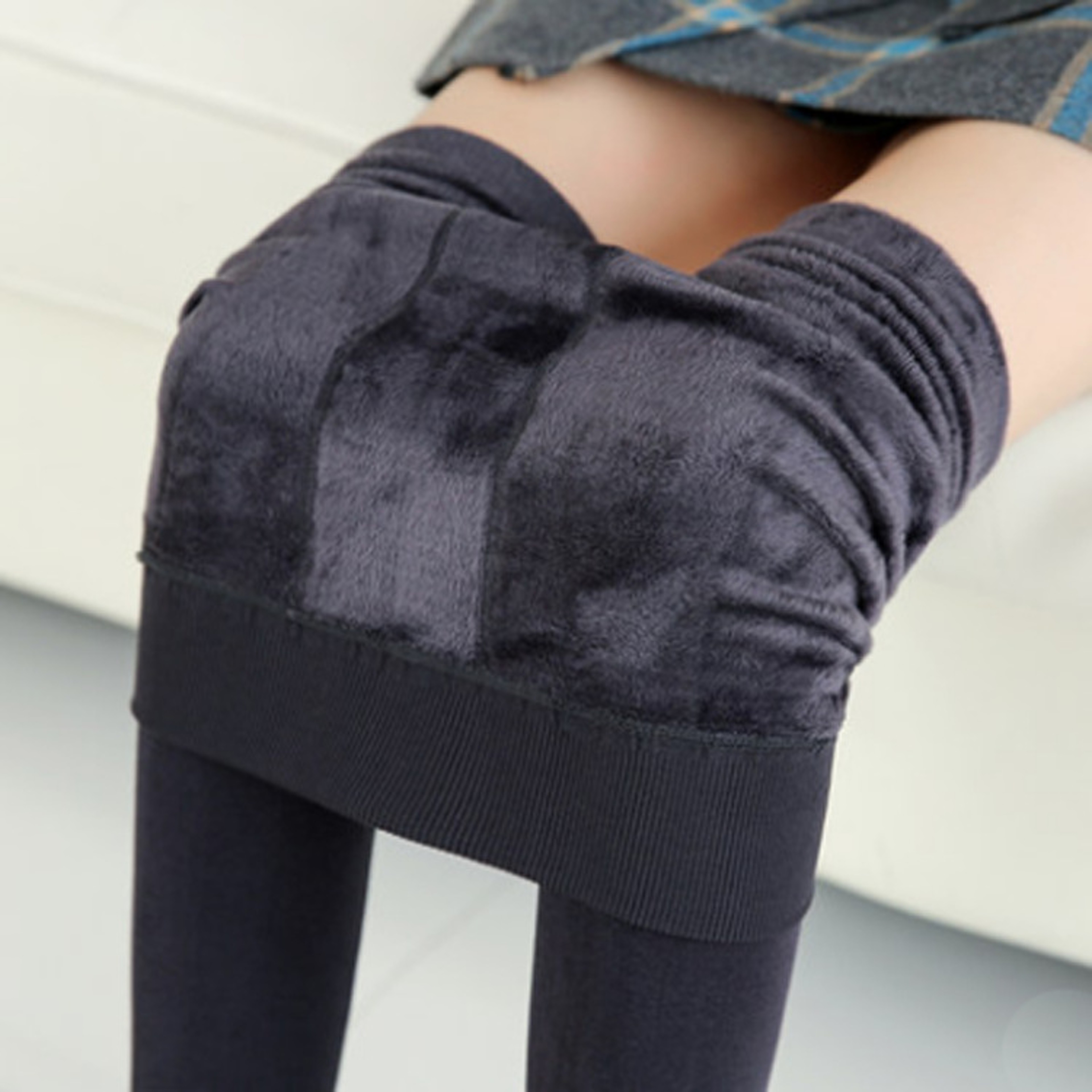 Womens Winter Thermal Leggings With Thick Fluff Lining And High Waist 11