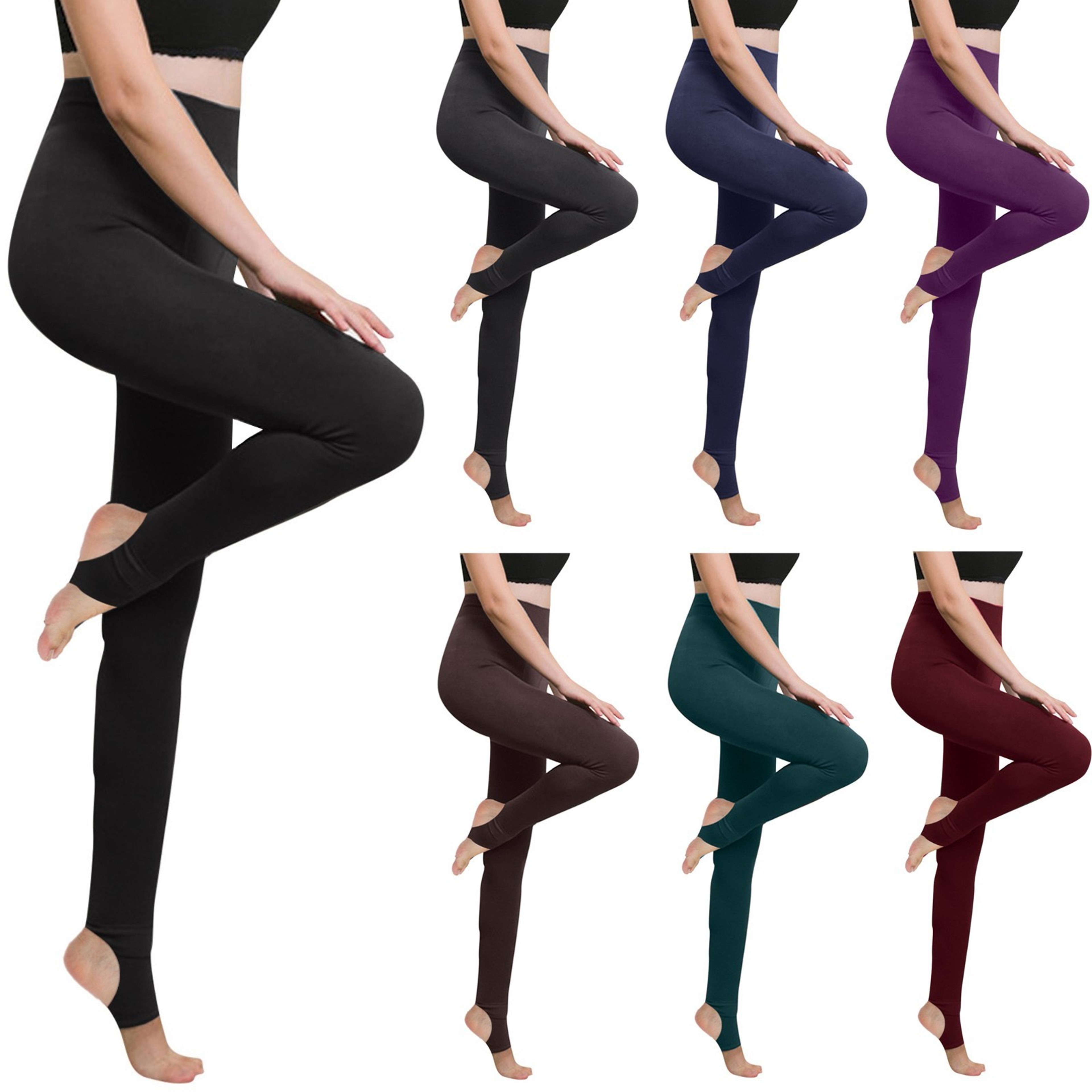 Womens Thick Fleece Leggings With Stretchy Seamless Design 2