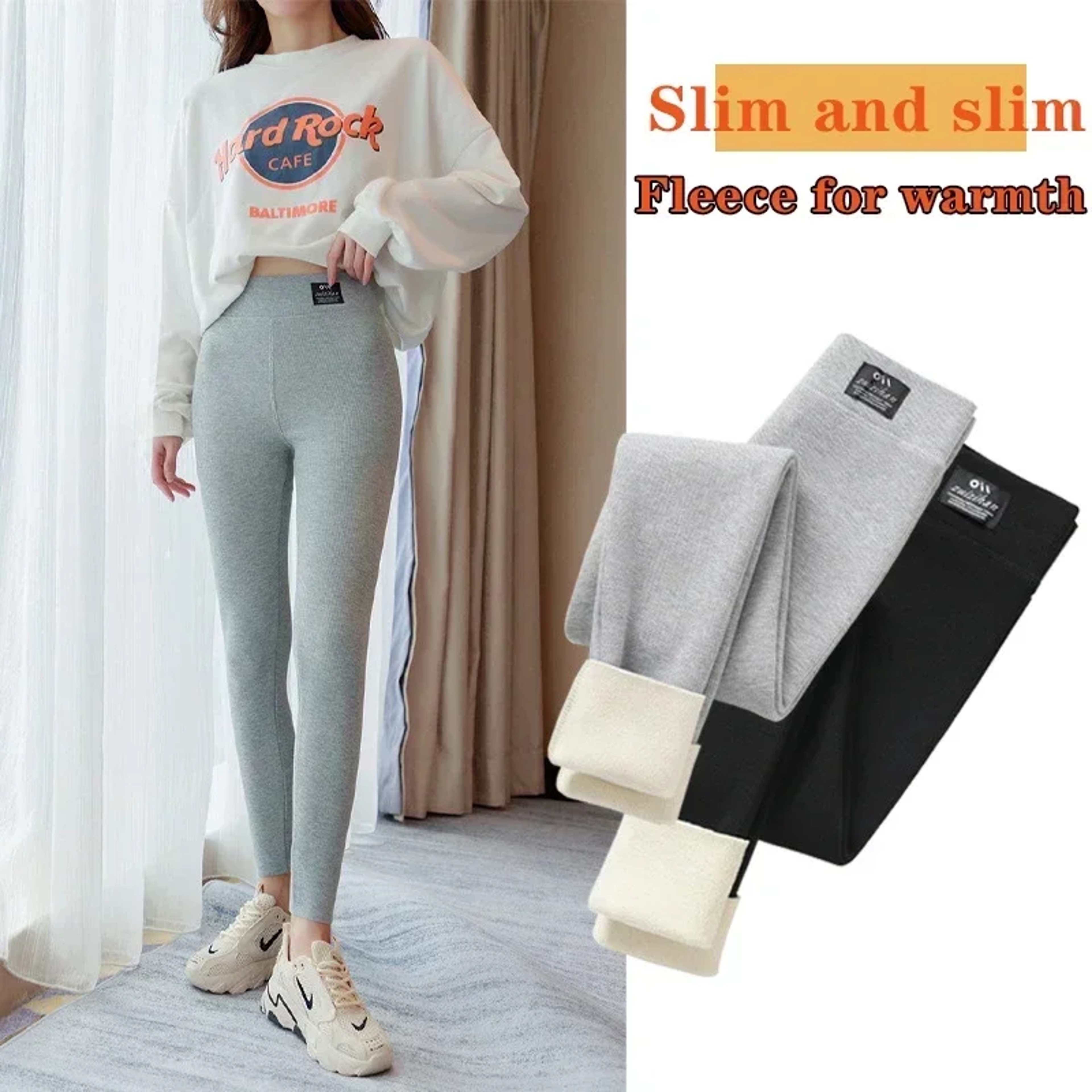 Womens Thermal Winter Leggings With Stretch Knit Fabric And AnkleLength Fit 2