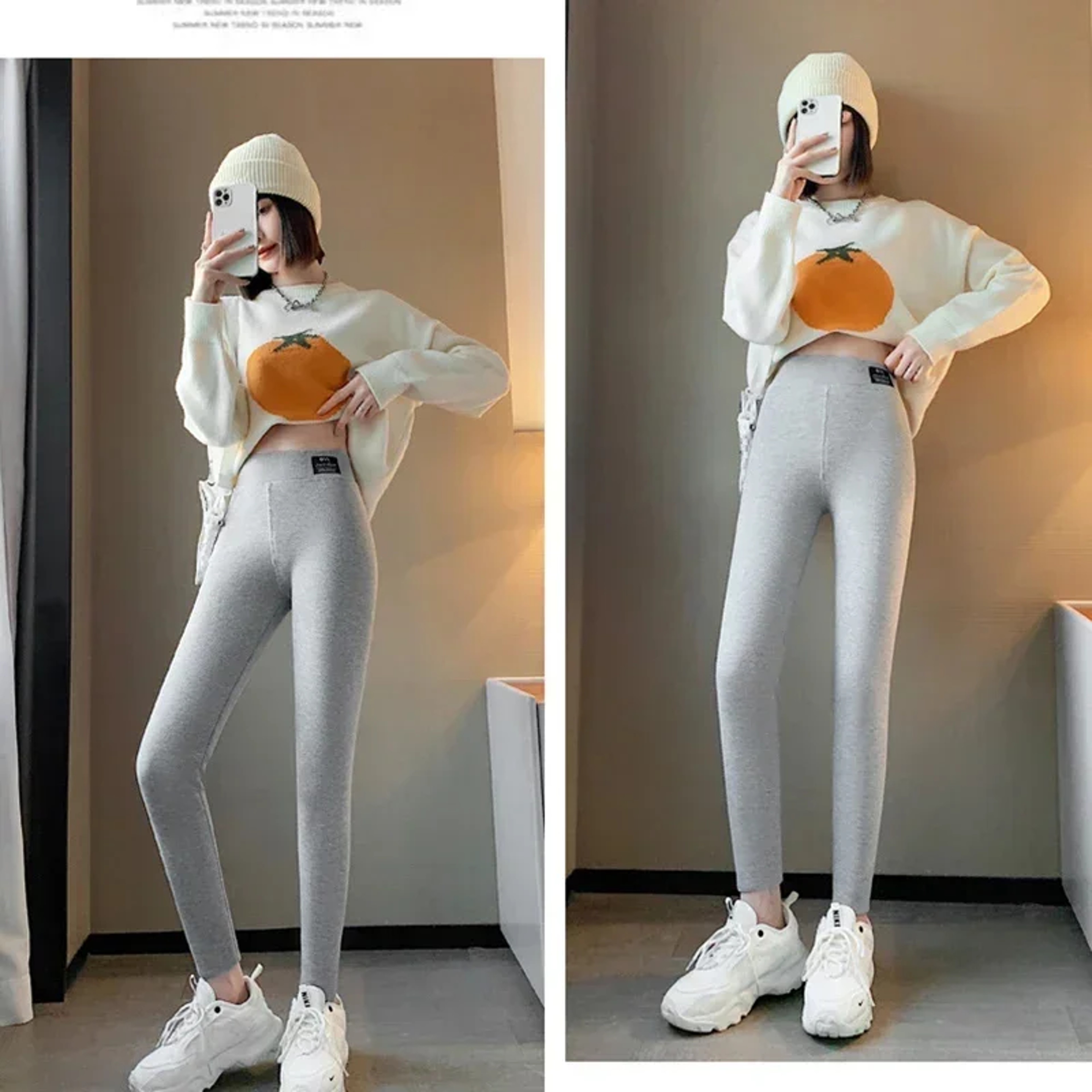 Womens Thermal Winter Leggings With Stretch Knit Fabric And AnkleLength Fit 4