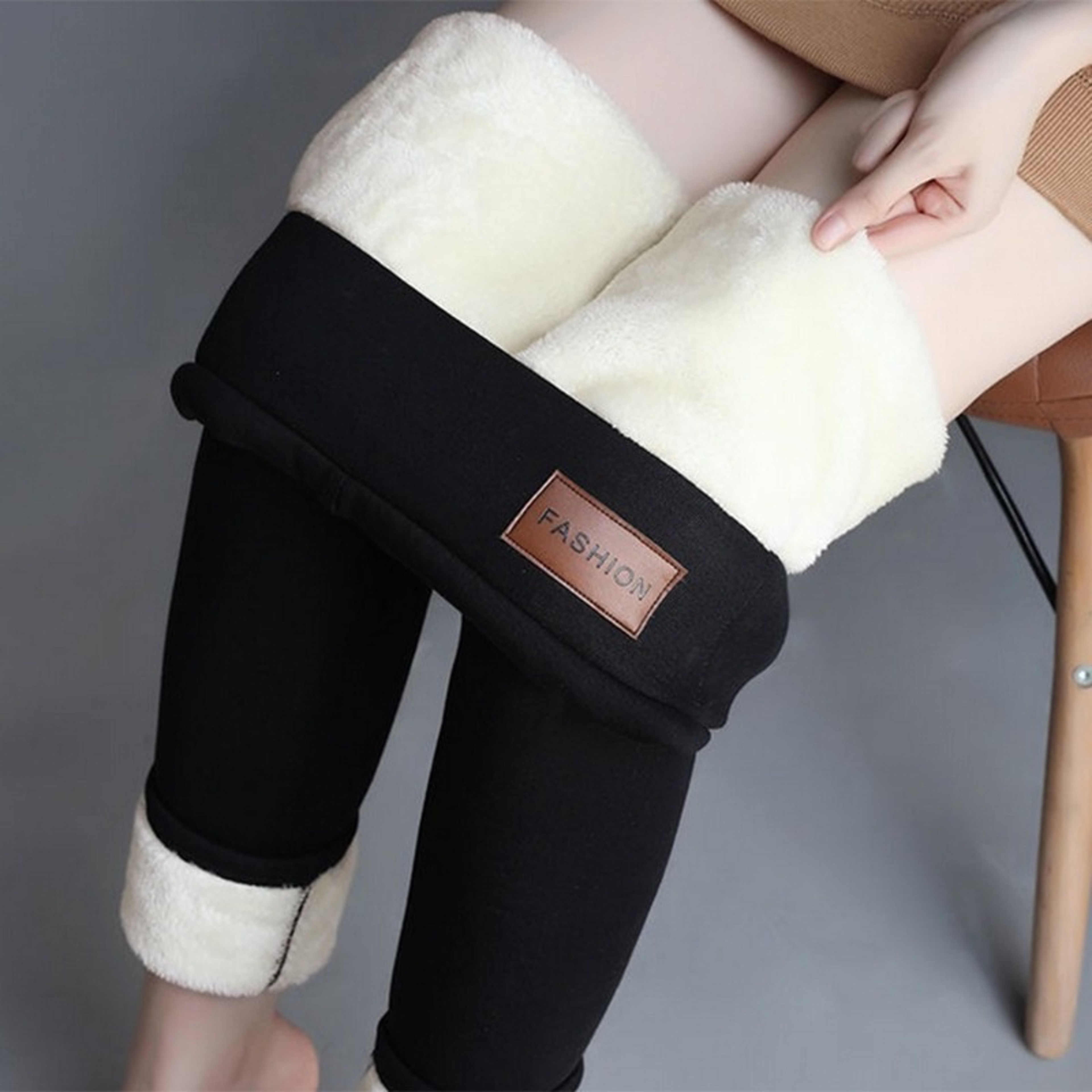 Womens Fleece Lined Thermal Leggings High Waist Stretch Winter Pants 1