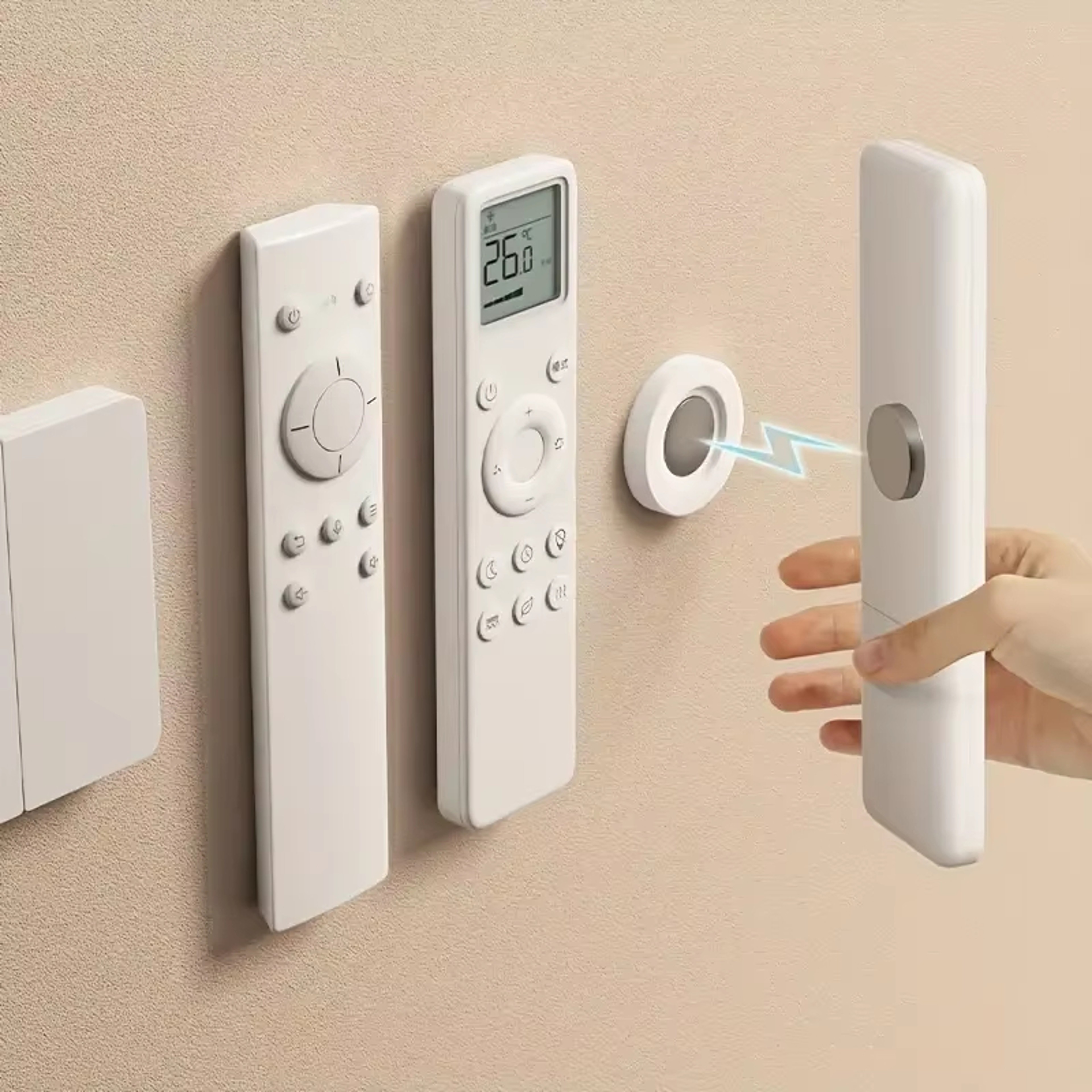 No Drill Magnetic Remote Control Holder Wall Mount  3 Or 6 Pack 1