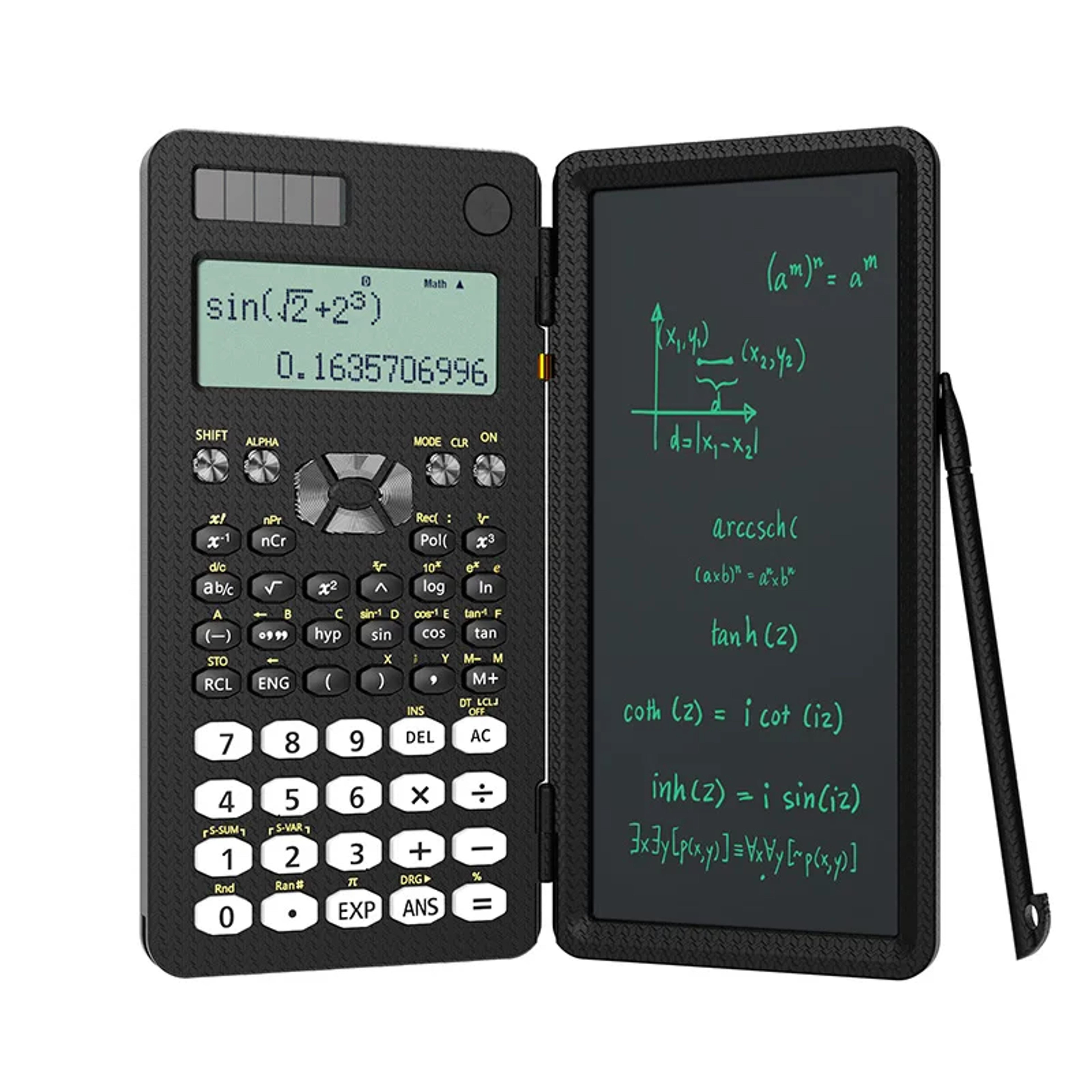 Scientific Calculator With LCD Writing Tablet And Dual Power Supply 8