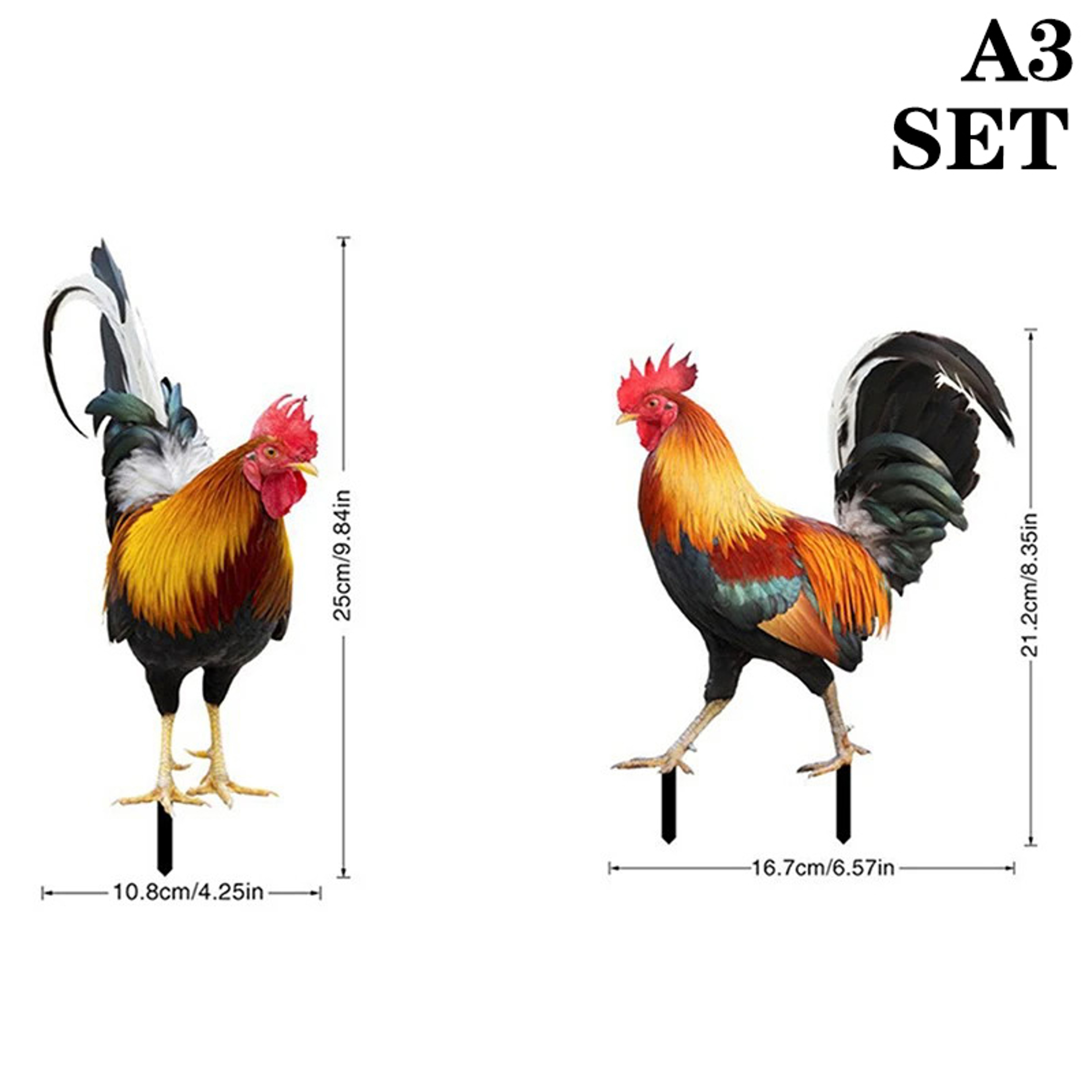 Weatherproof Garden Rooster Statue For Outdoor Yard And Patio Decor 5