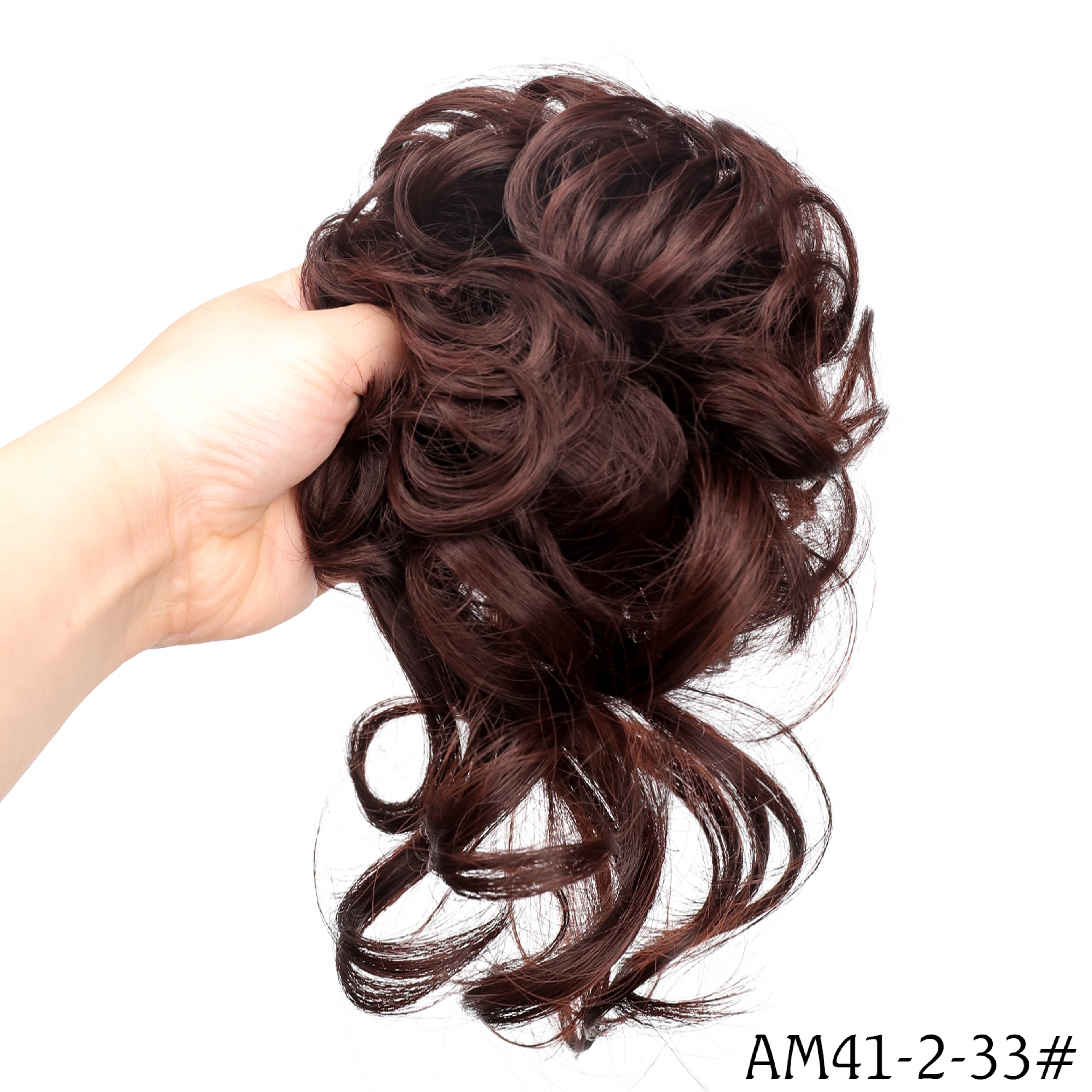 Curly Messy Bun Hairpiece Synthetic Chignon Ponytail Extension With Elastic Band 11