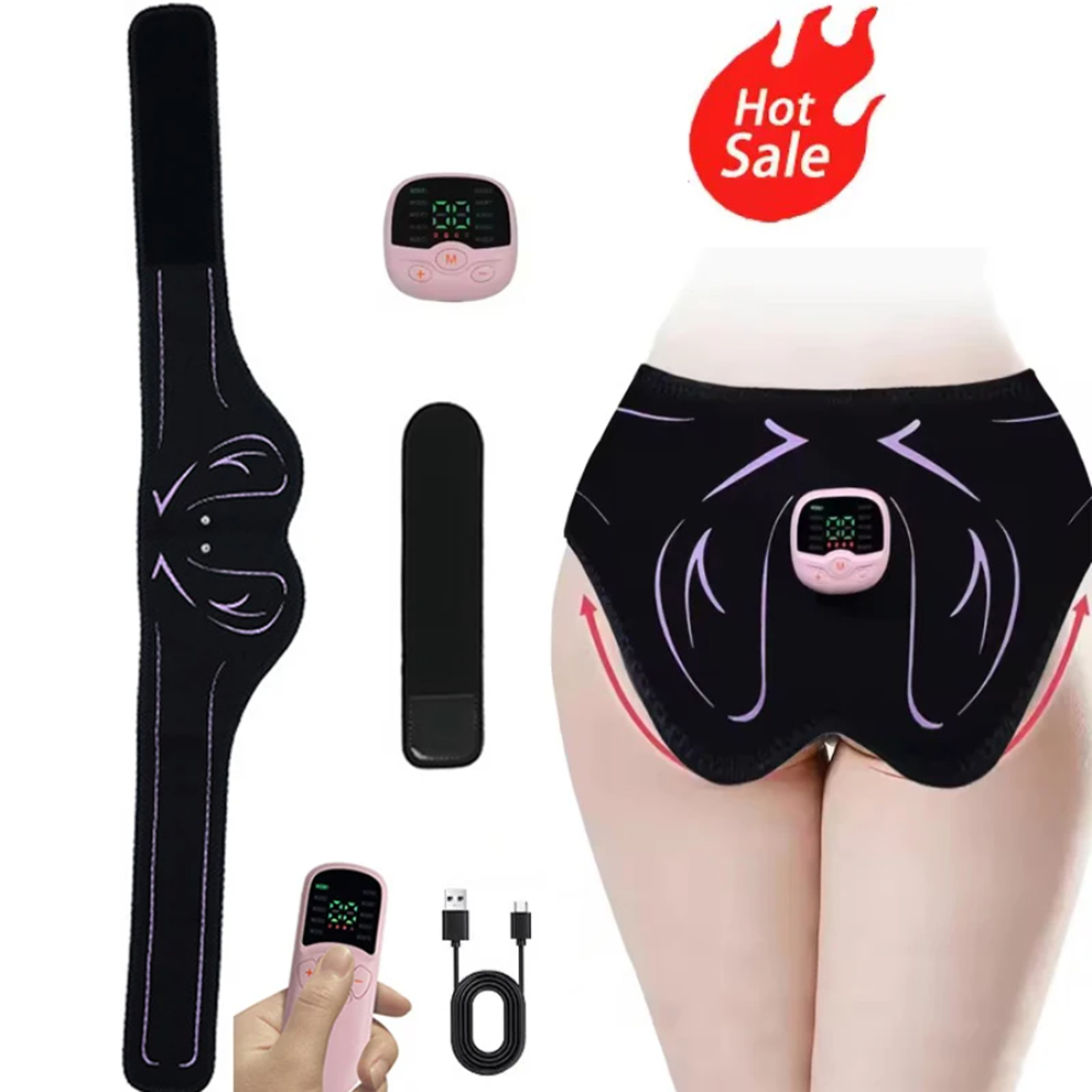 Electric EMS Hip Trainer USB Rechargeable Glute Muscle Stimulator – view 1