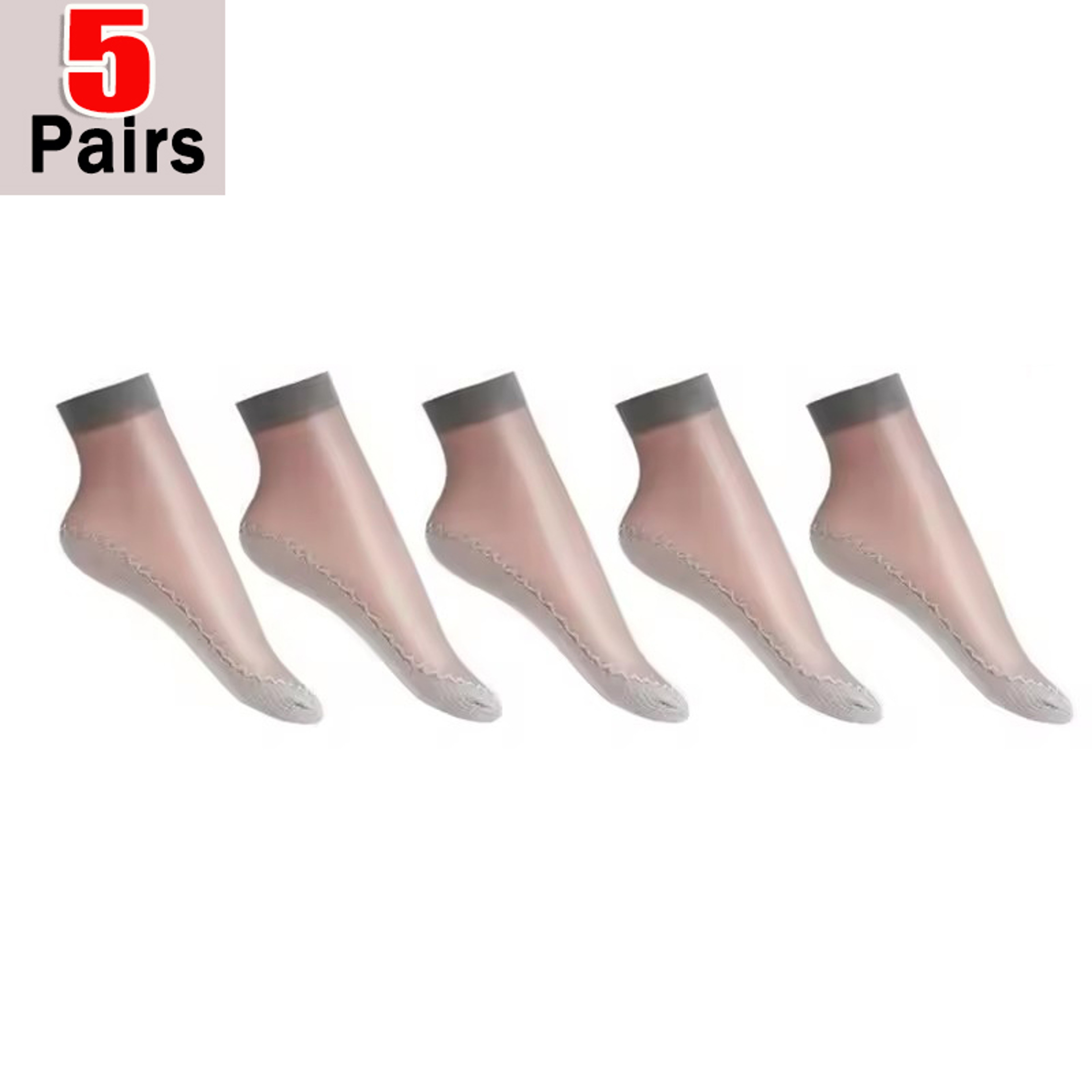 Womens UltraThin Breathable Nylon Ankle Socks With NonSlip Cotton Soles 13