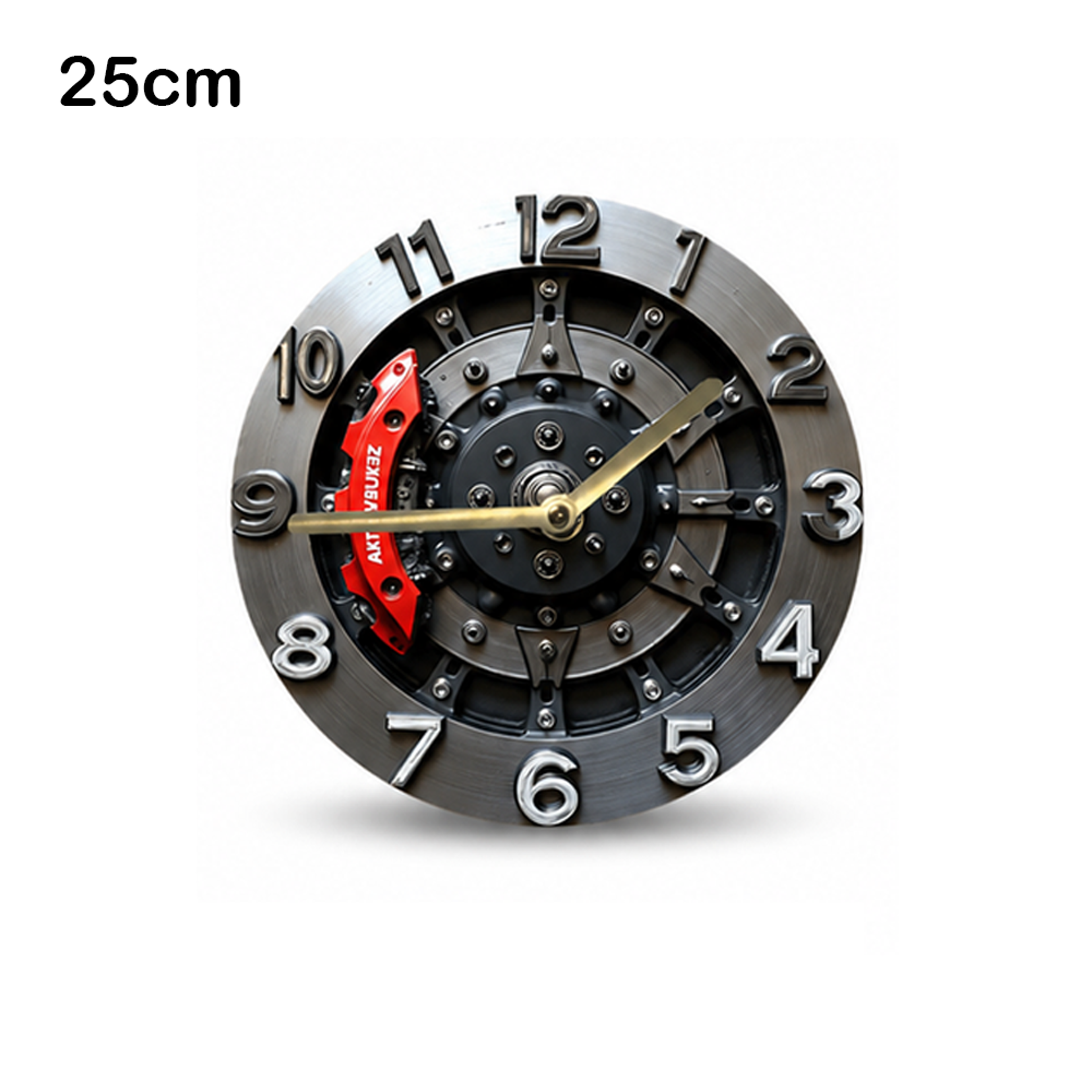 Retro Industrial Wood Gear Pattern Round Wall Clock 8