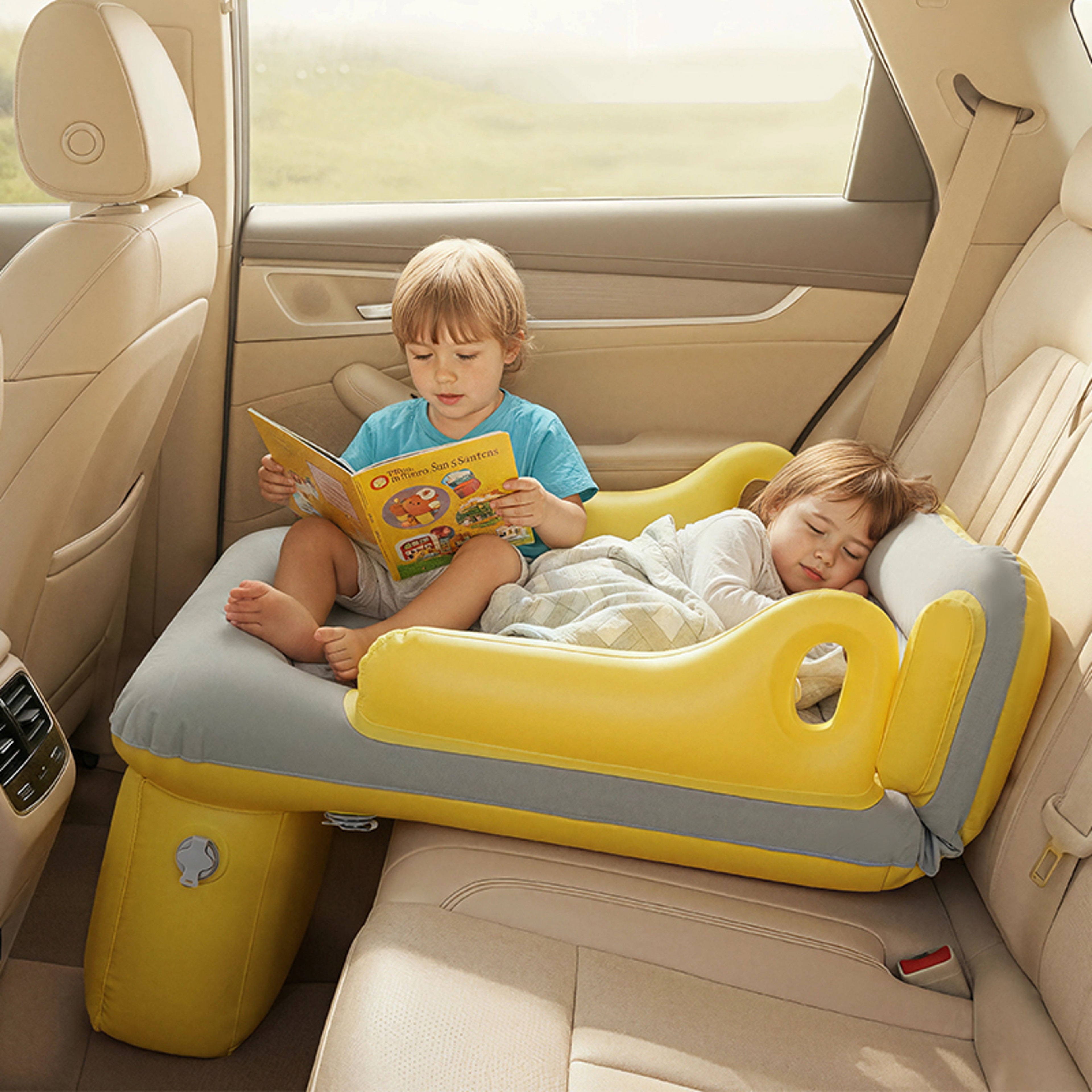 Portable Toddler Airplane Bed And Travel Seat Extender Mattress 3
