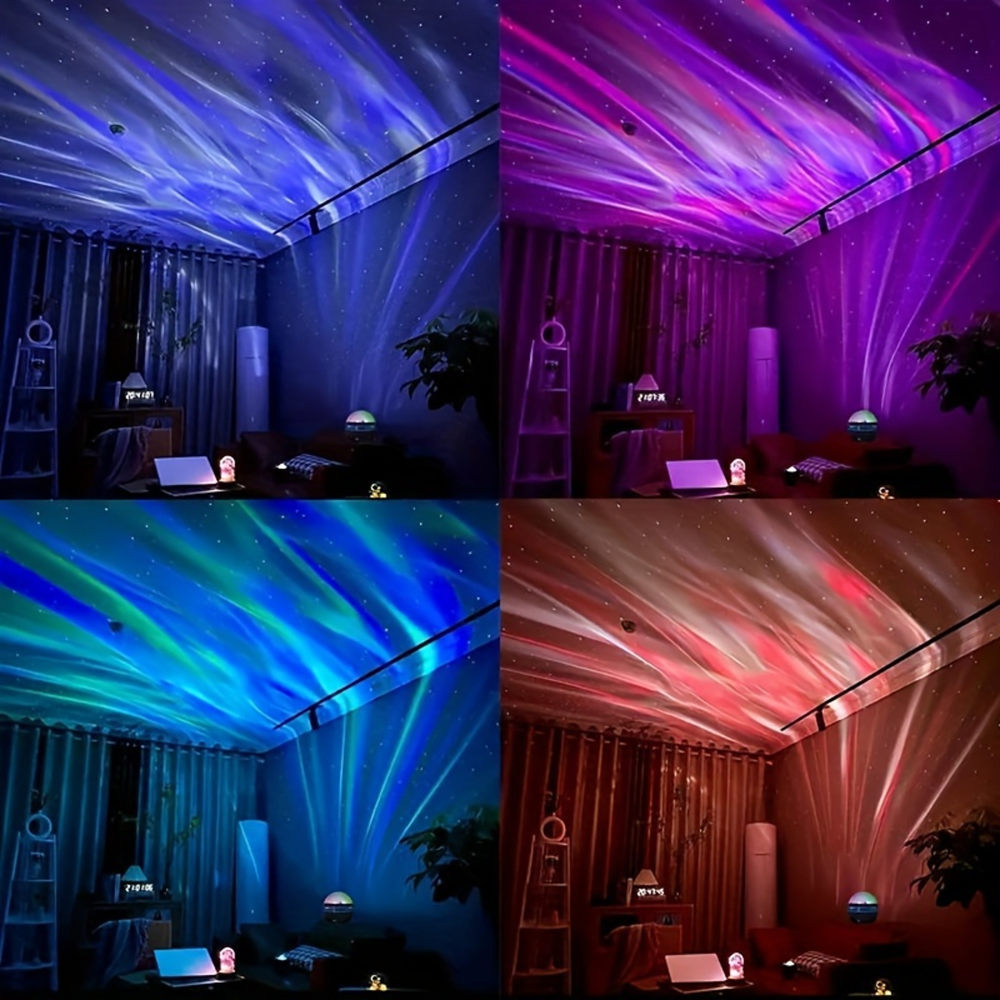 LED Northern Lights Star Projector With Remote Control And Auto Rotation 5