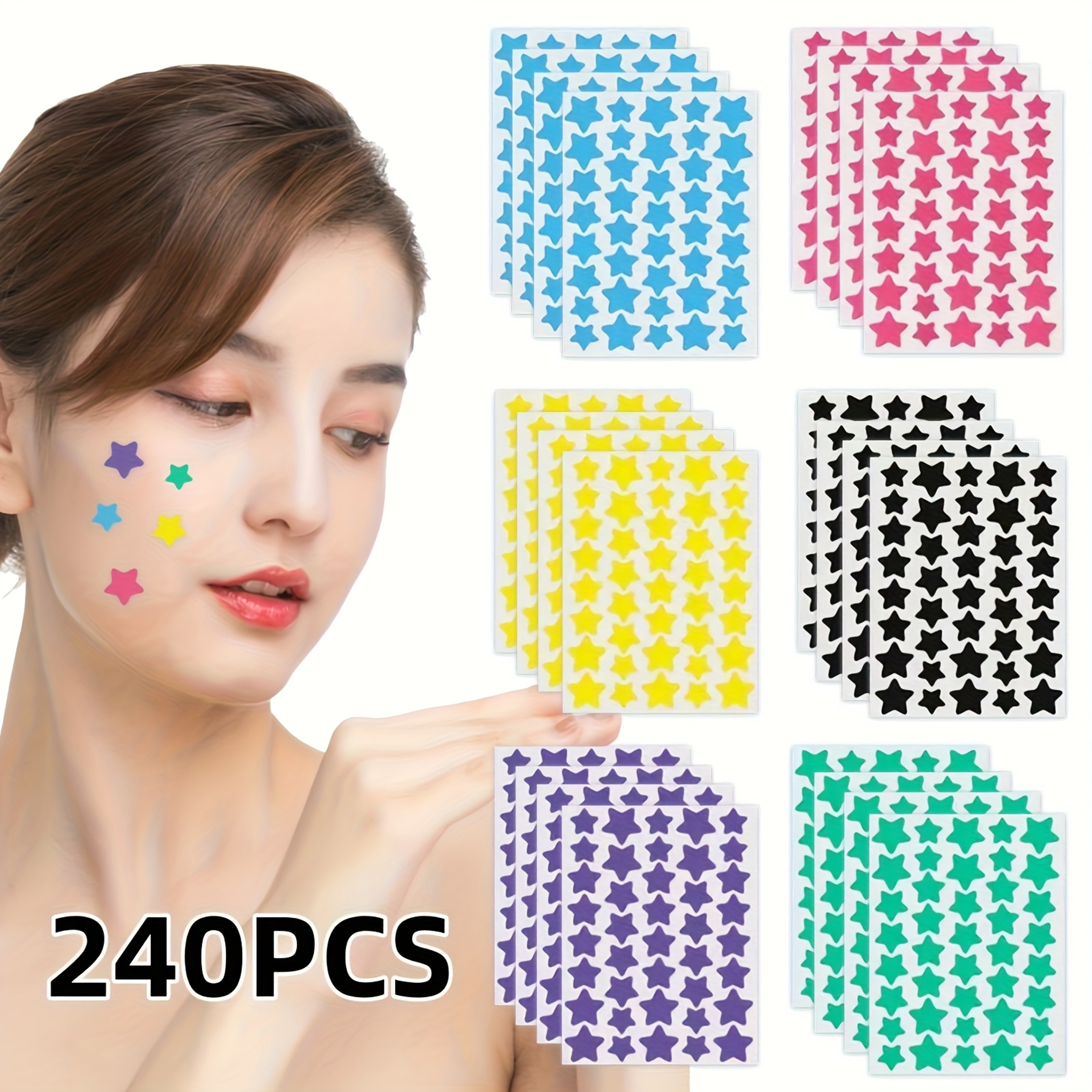 240 Count StarShaped Hydrocolloid Pimple Patches For Acne Care 1