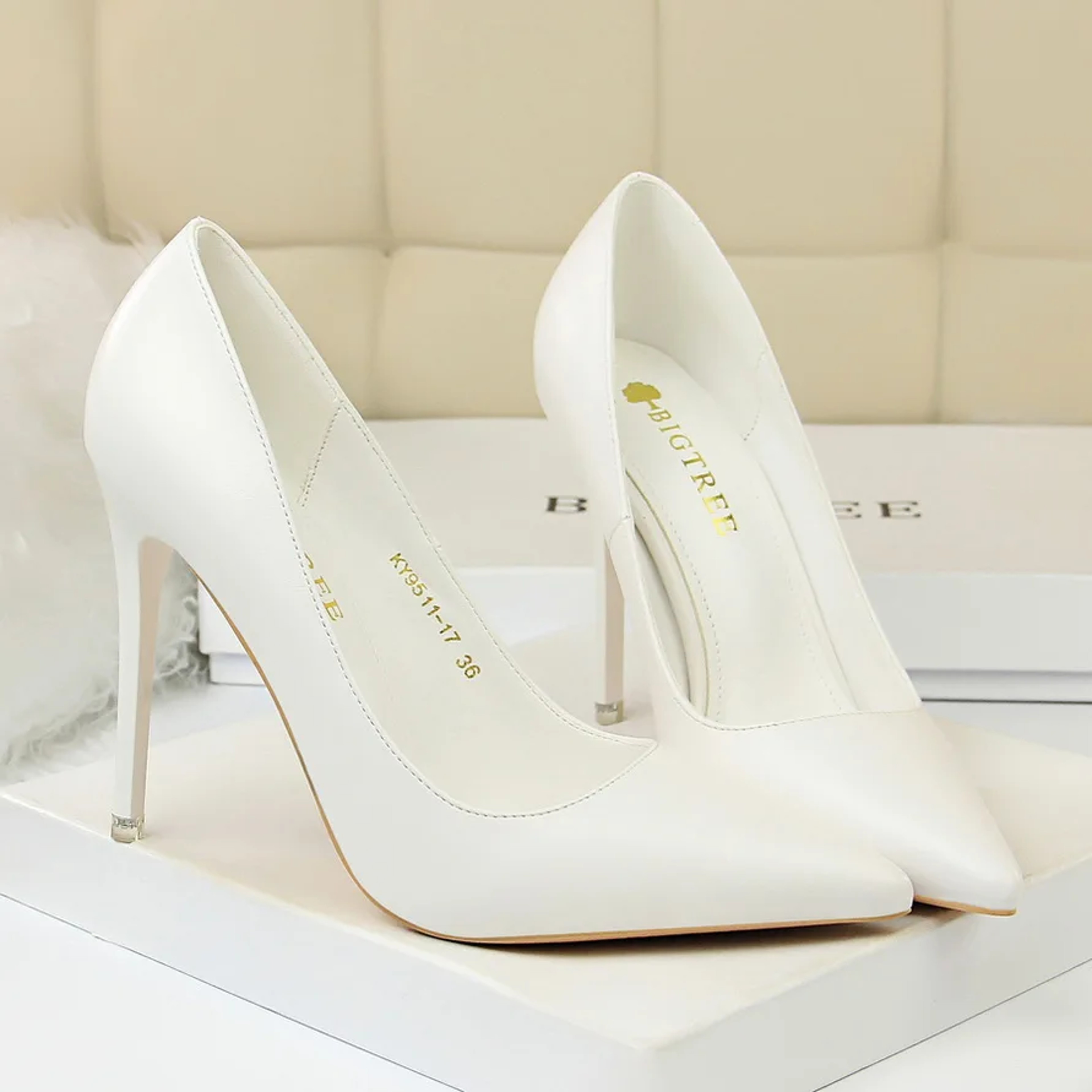 Womens Pointed Toe High Heel Pumps With Thin Heels And SlipOn Design 8