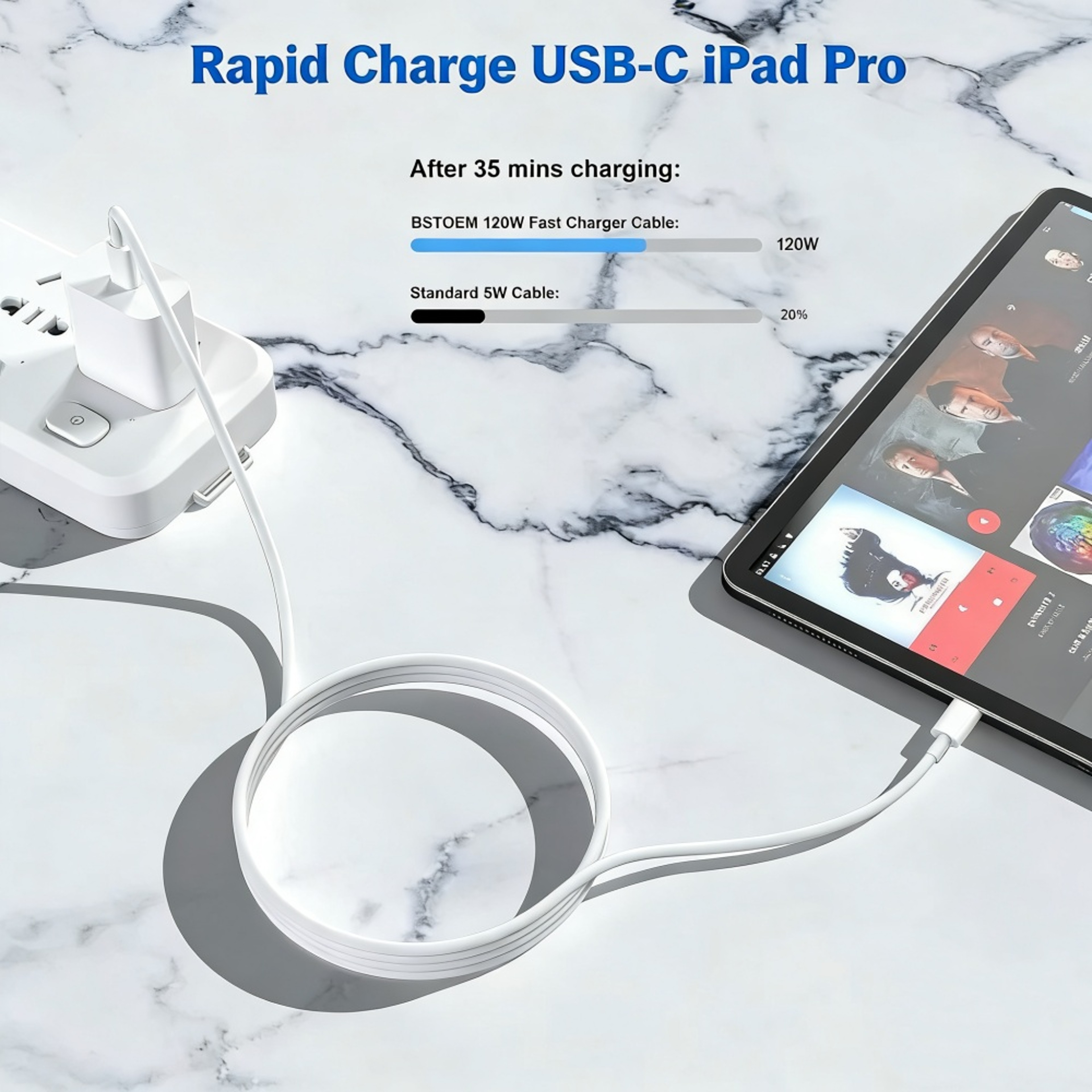 120W USBC To USBC Fast Charging Cable For IPhone Samsung And More 2