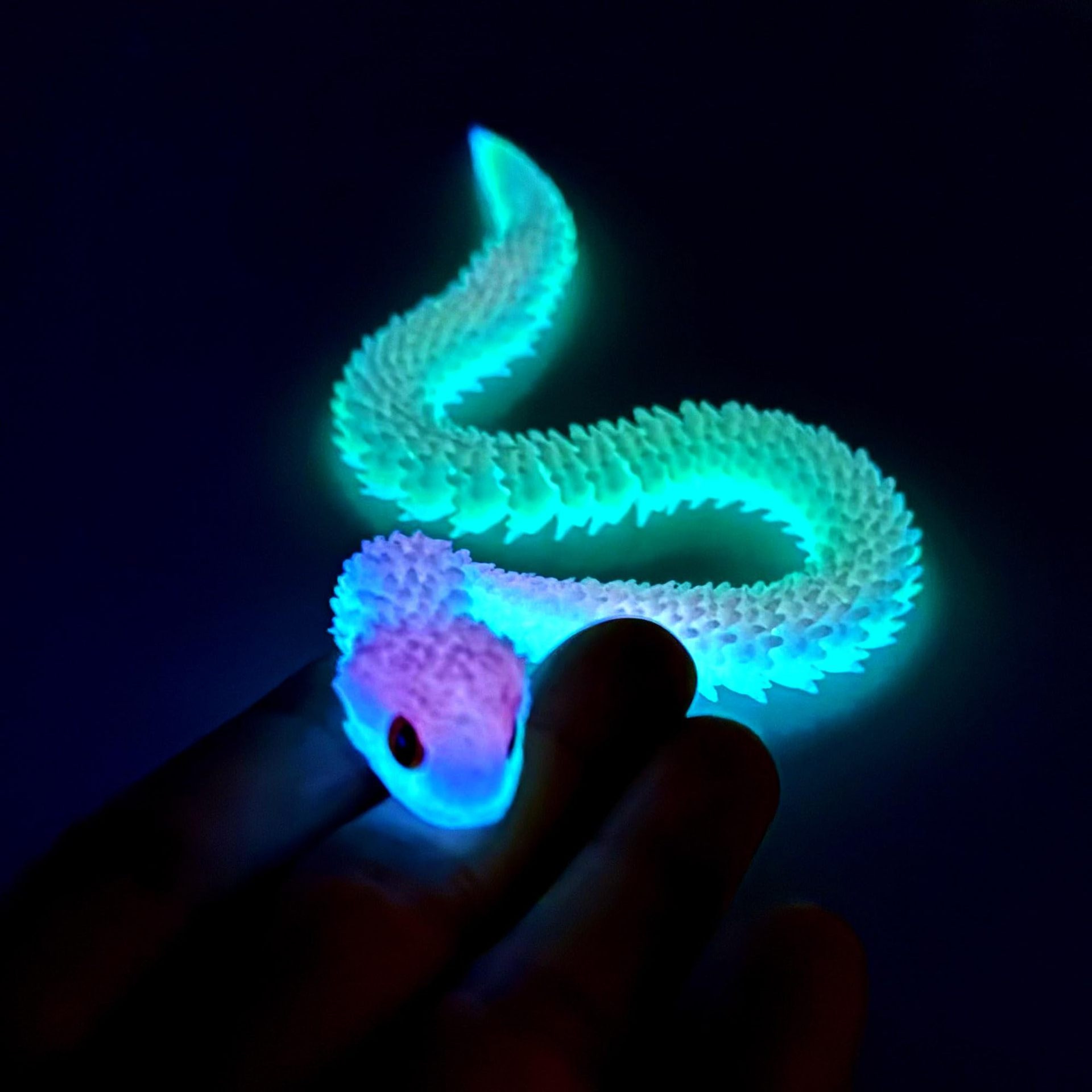 3D Printed Snake Fidget Toy With Movable Joints And Realistic Design 6