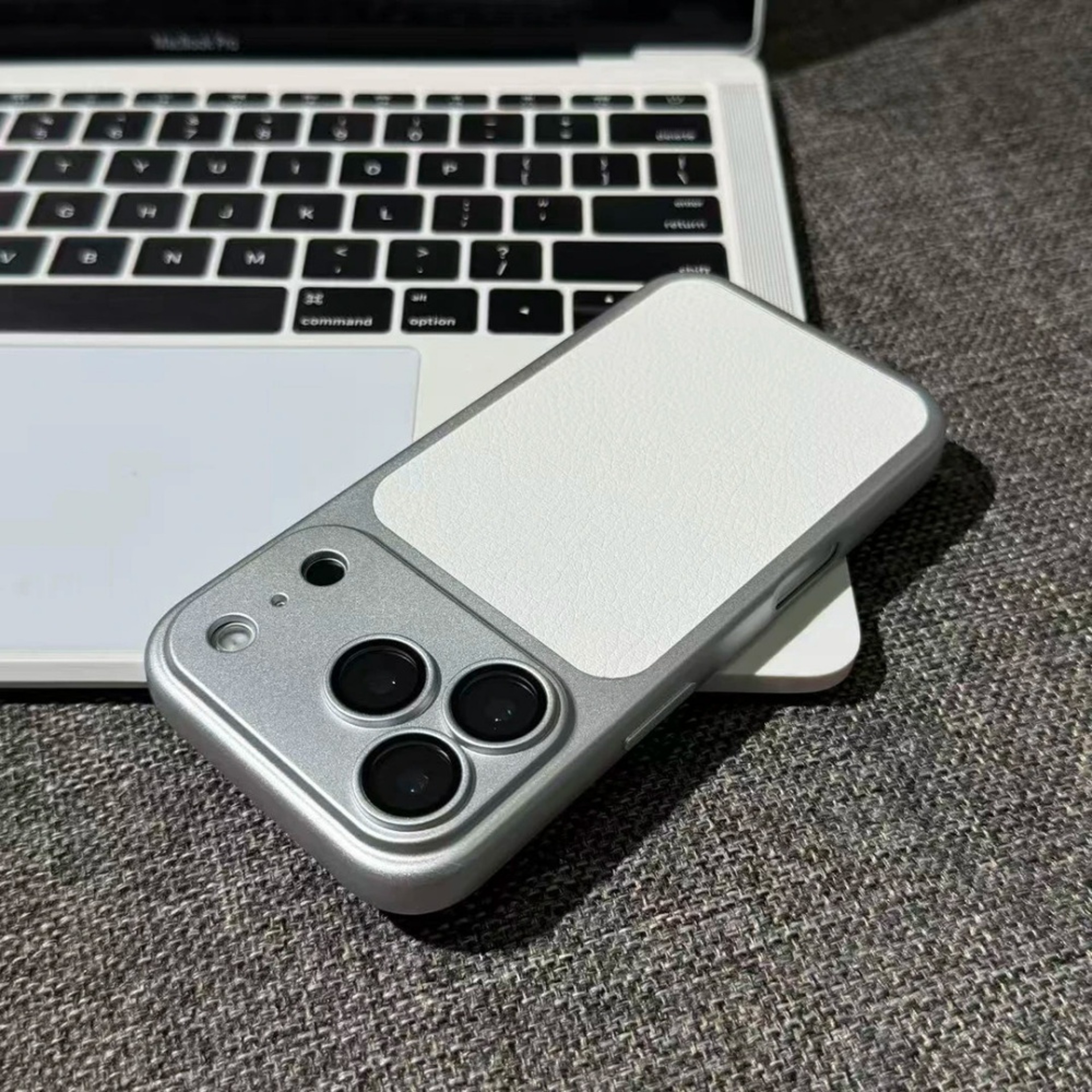 Matte Leather IPhone Case With Large Window And Rugged Armor Protection 0