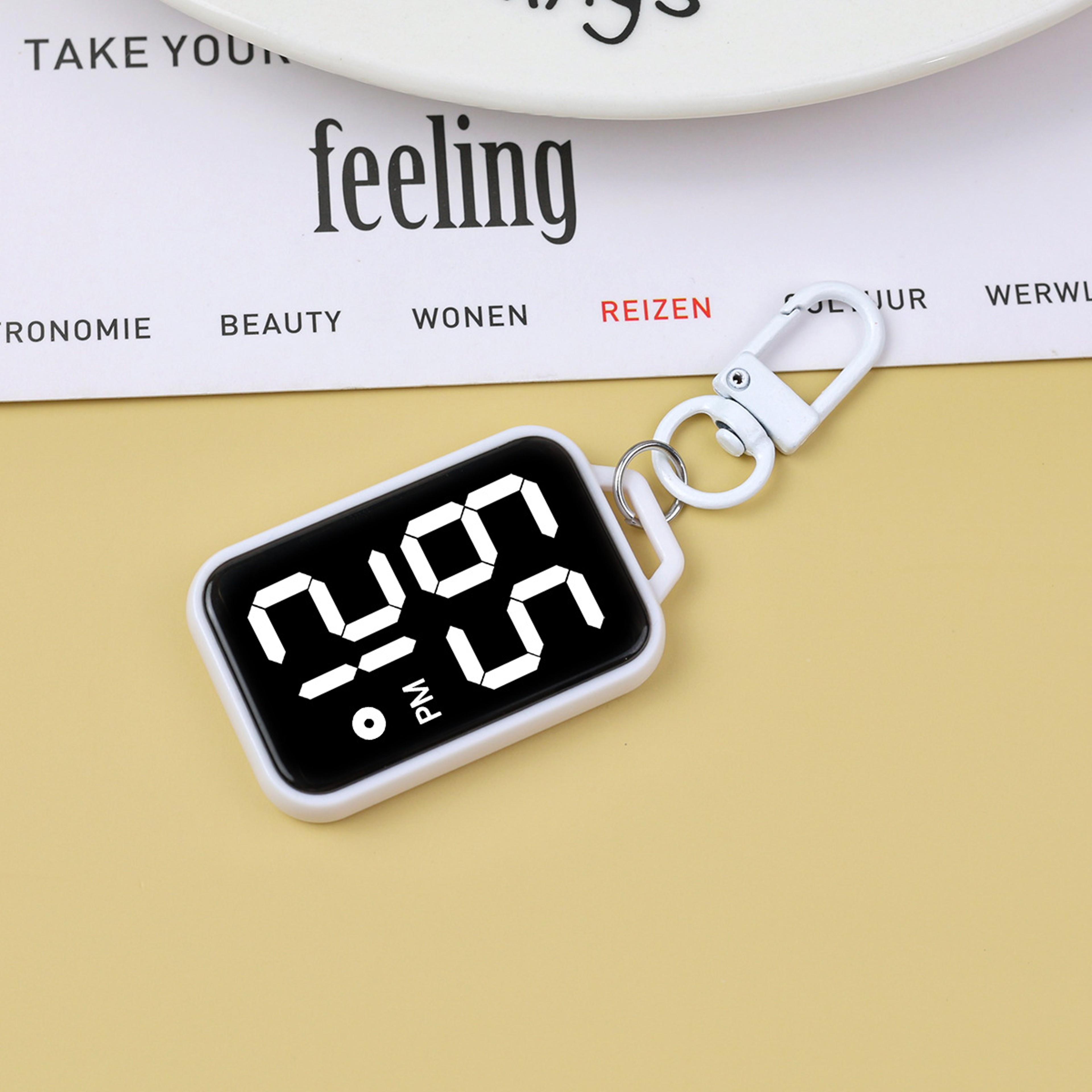 Digital Keychain Pocket Watch With Touch Screen And Large Number Display 2