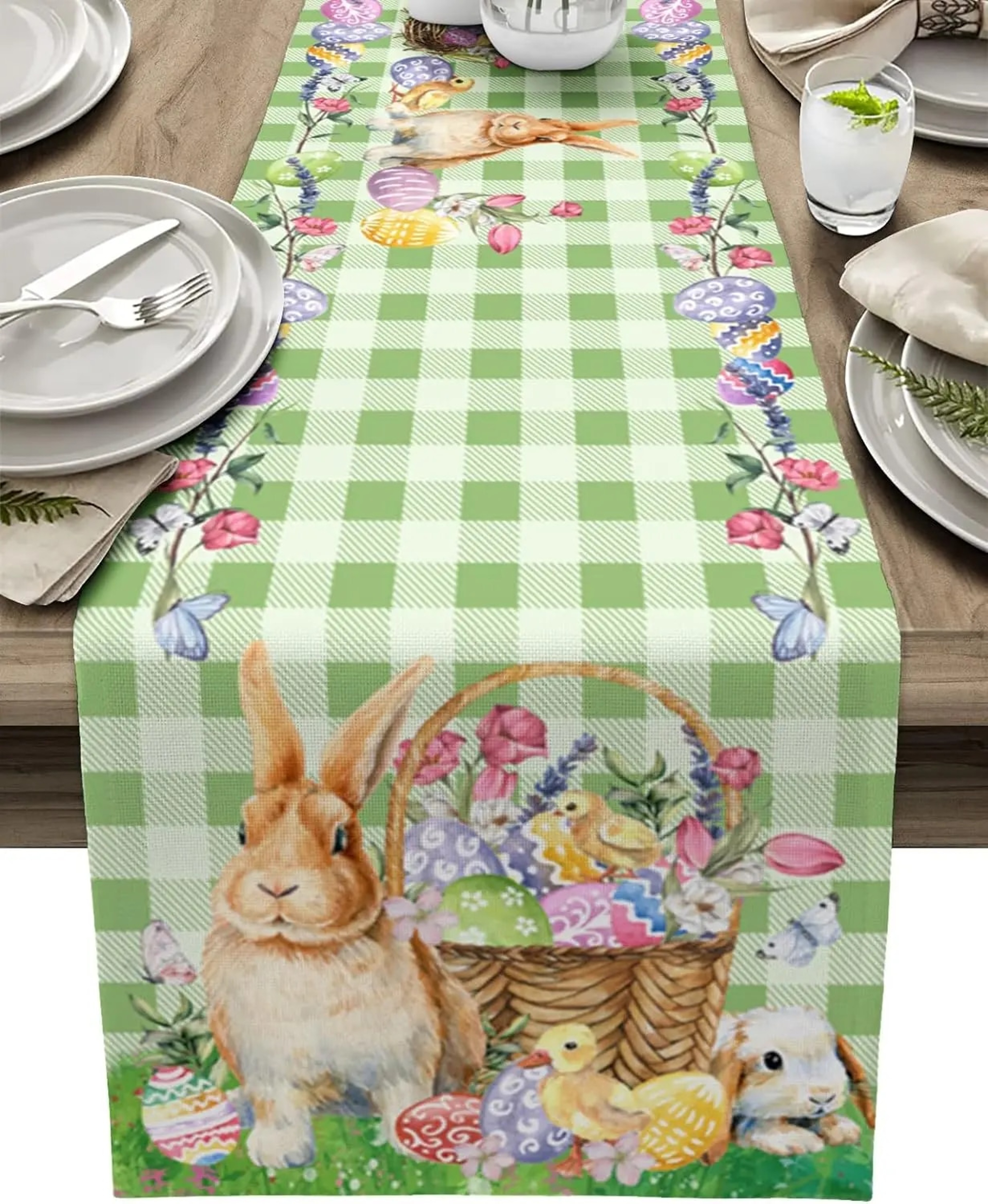 eG5NEaster-Rabbit-Colorful-Eggs-Flowers-Green-Plaid-Linen-Table-Runners-Washable-Kitchen-Dining-Table-Runners-Wedding.jpg
