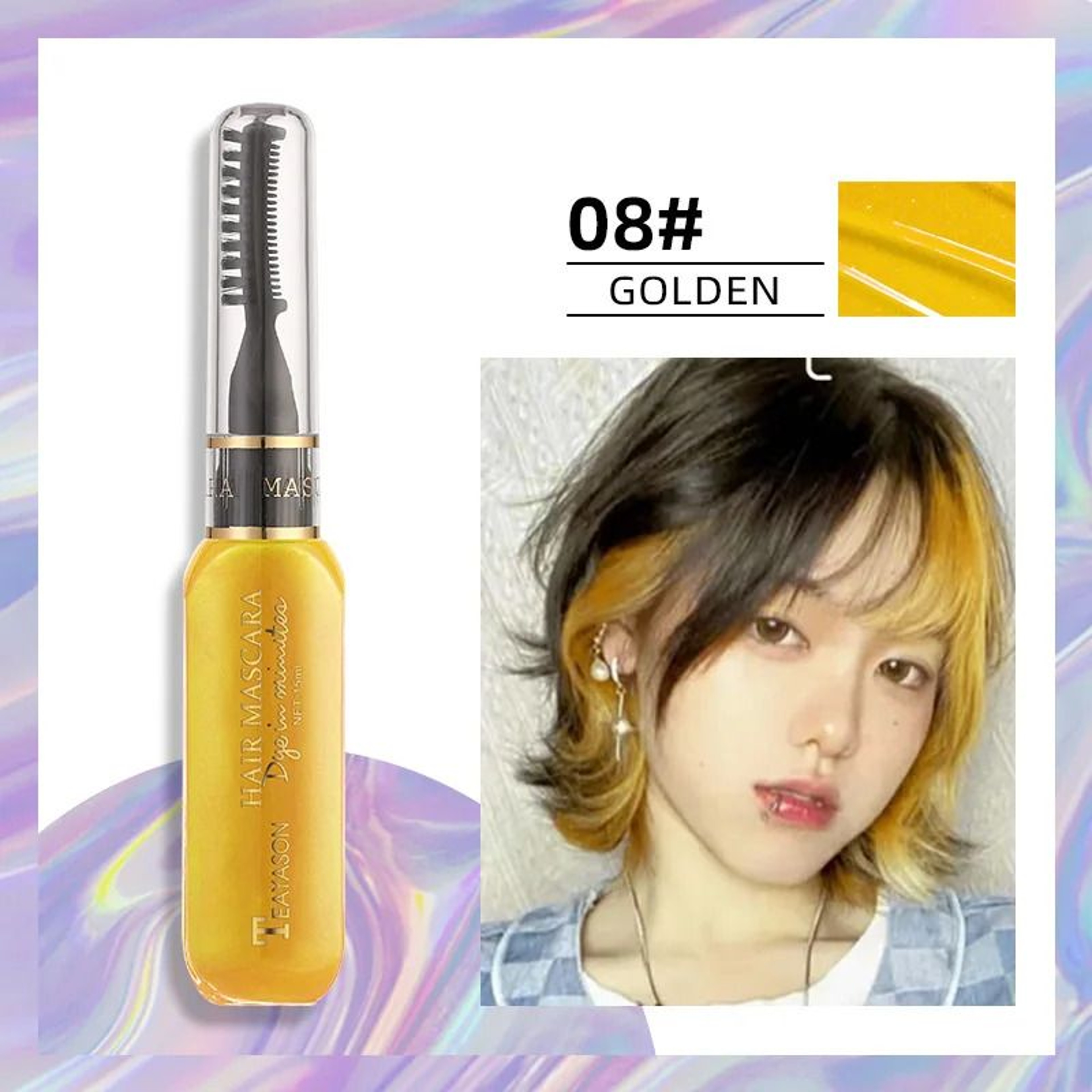 Disposable Hair Color Dye Temporary Washable Hair Coloring Cream for DIY Hairstyles Dual Purpose