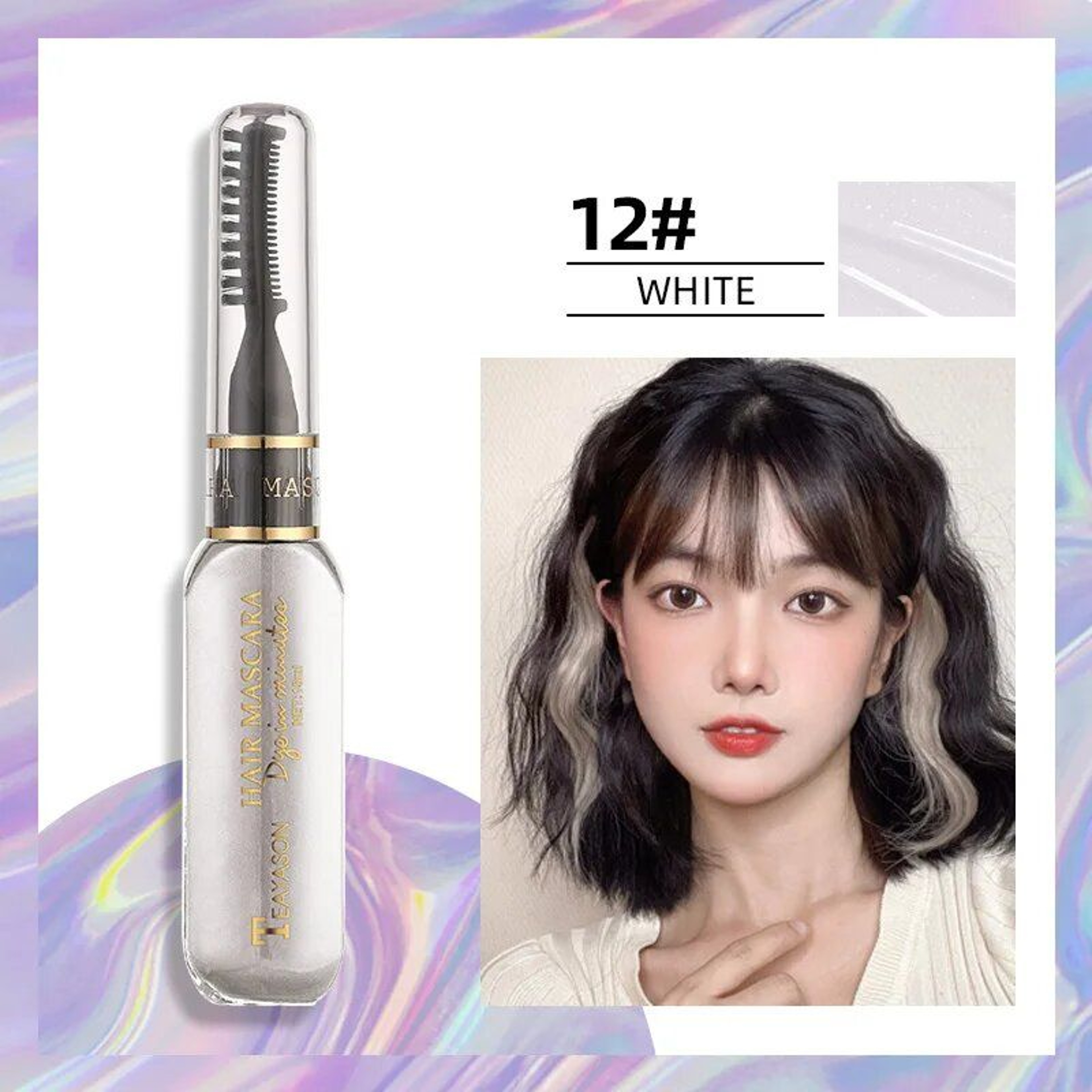 Disposable Hair Color Dye Temporary Washable Hair Coloring Cream for DIY Hairstyles Dual Purpose